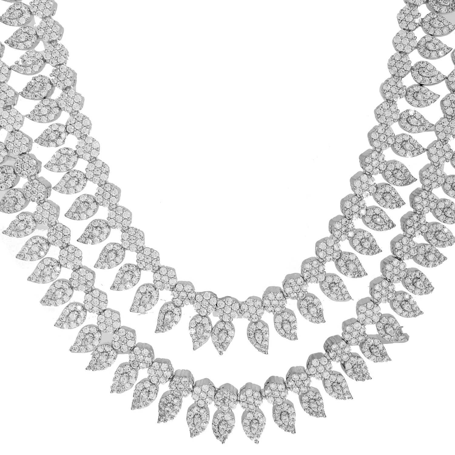 Sparkling Elegance Enigmatic Sparkle American Diamond Necklace Set - Image 5