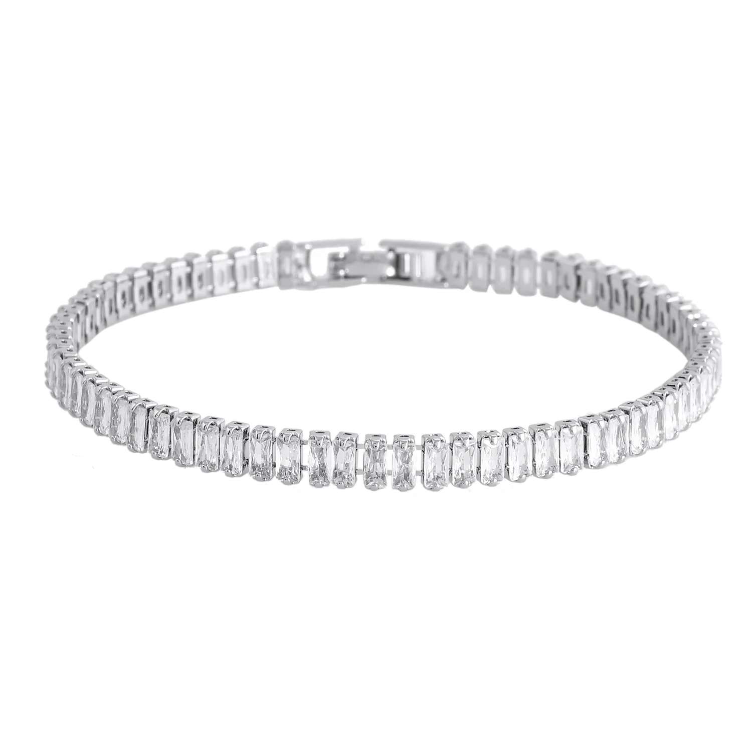 Sparkling Elegance Eternal Crystal American Diamond Tennis Bracelet - Image 3