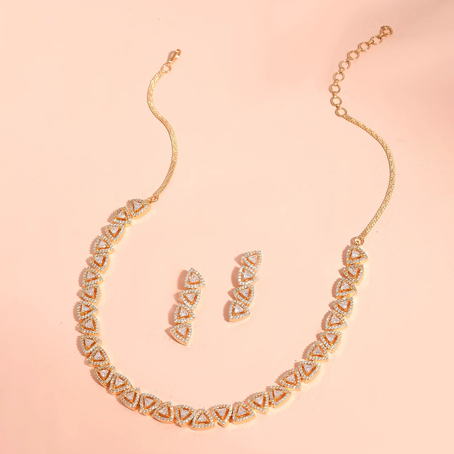 Sparkling Elegance Eternal Grace American Diamond Necklace Set