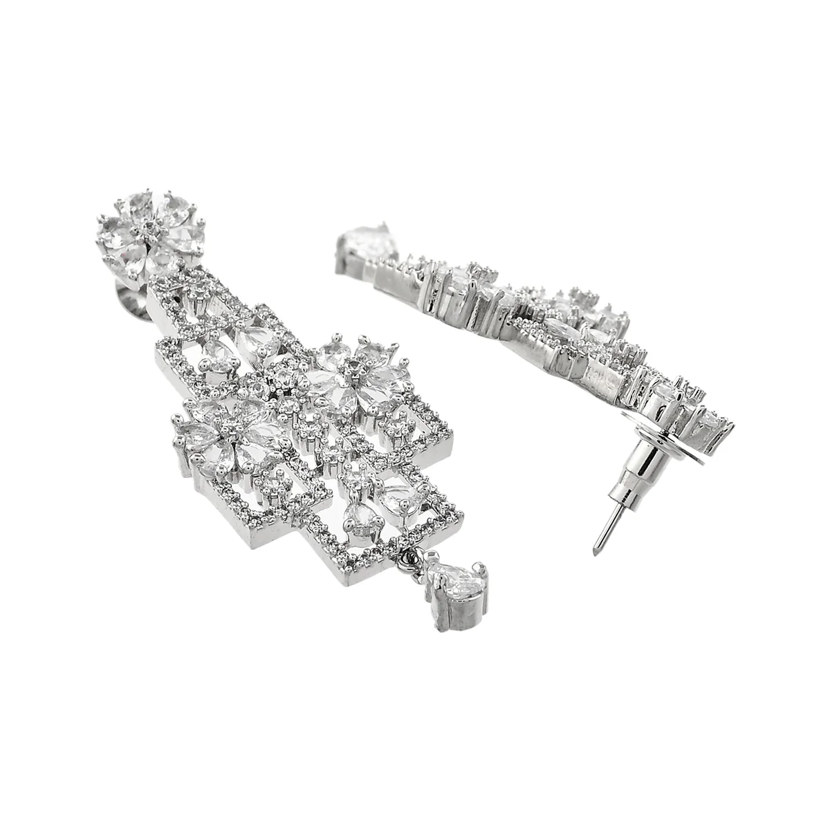 Sparkling Opulence Floral Choker Jewellery Set - Image 5
