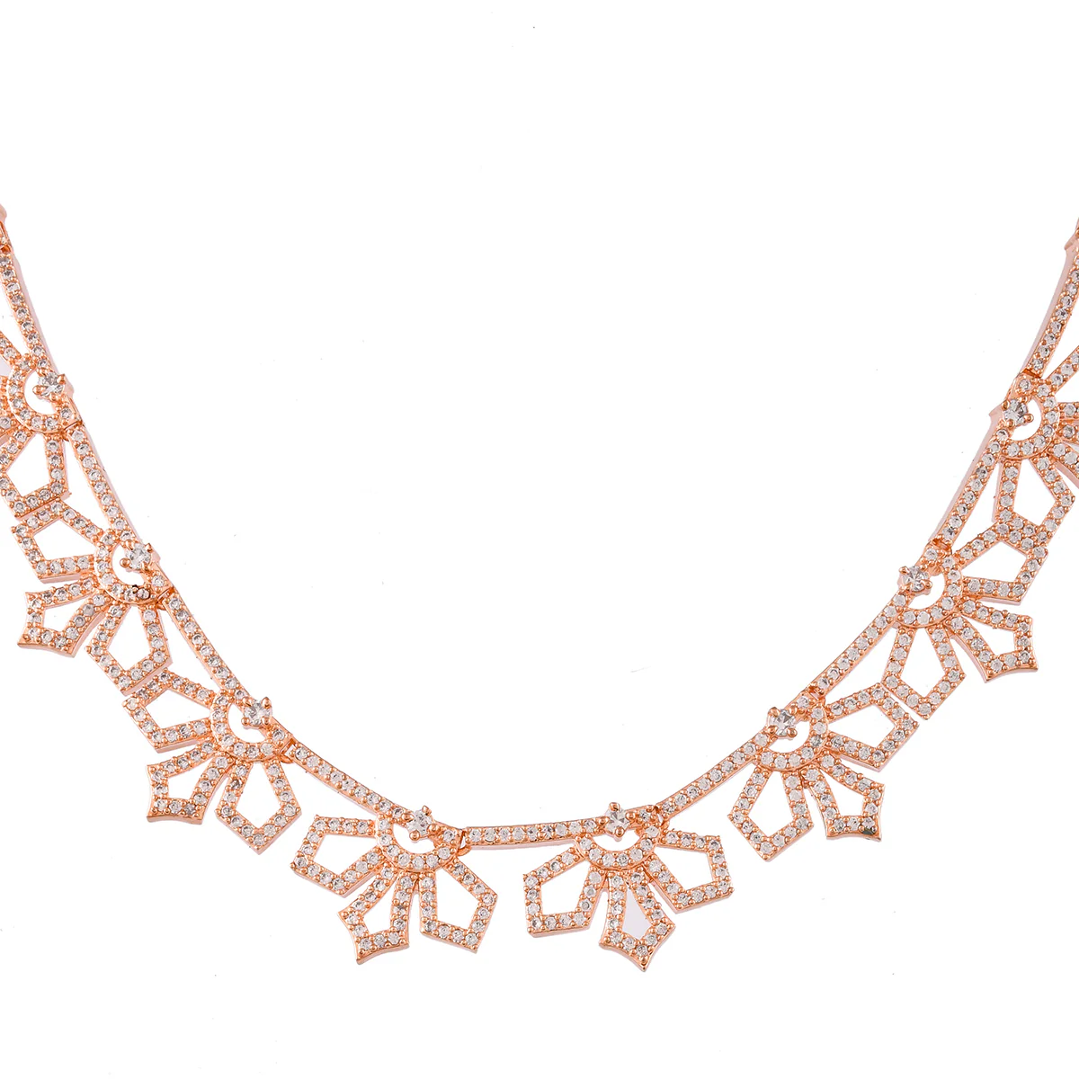 Sparkling Elegance Floral Zirconia Jewellery Set - Image 5