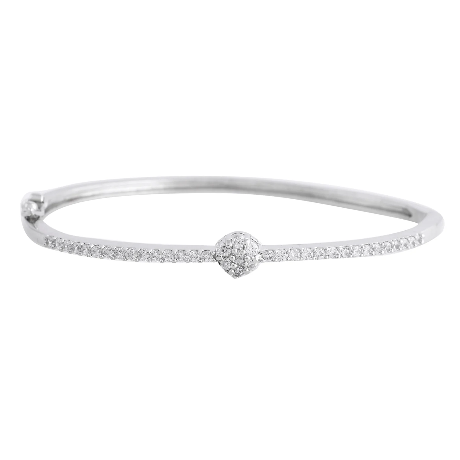 Sparkling Elegance Frosted American Diamond Bracelet - Image 3