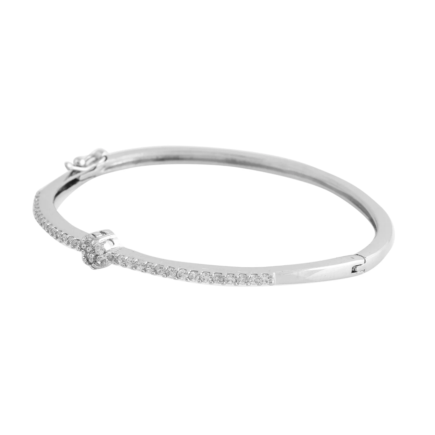 Sparkling Elegance Frosted American Diamond Bracelet - Image 4