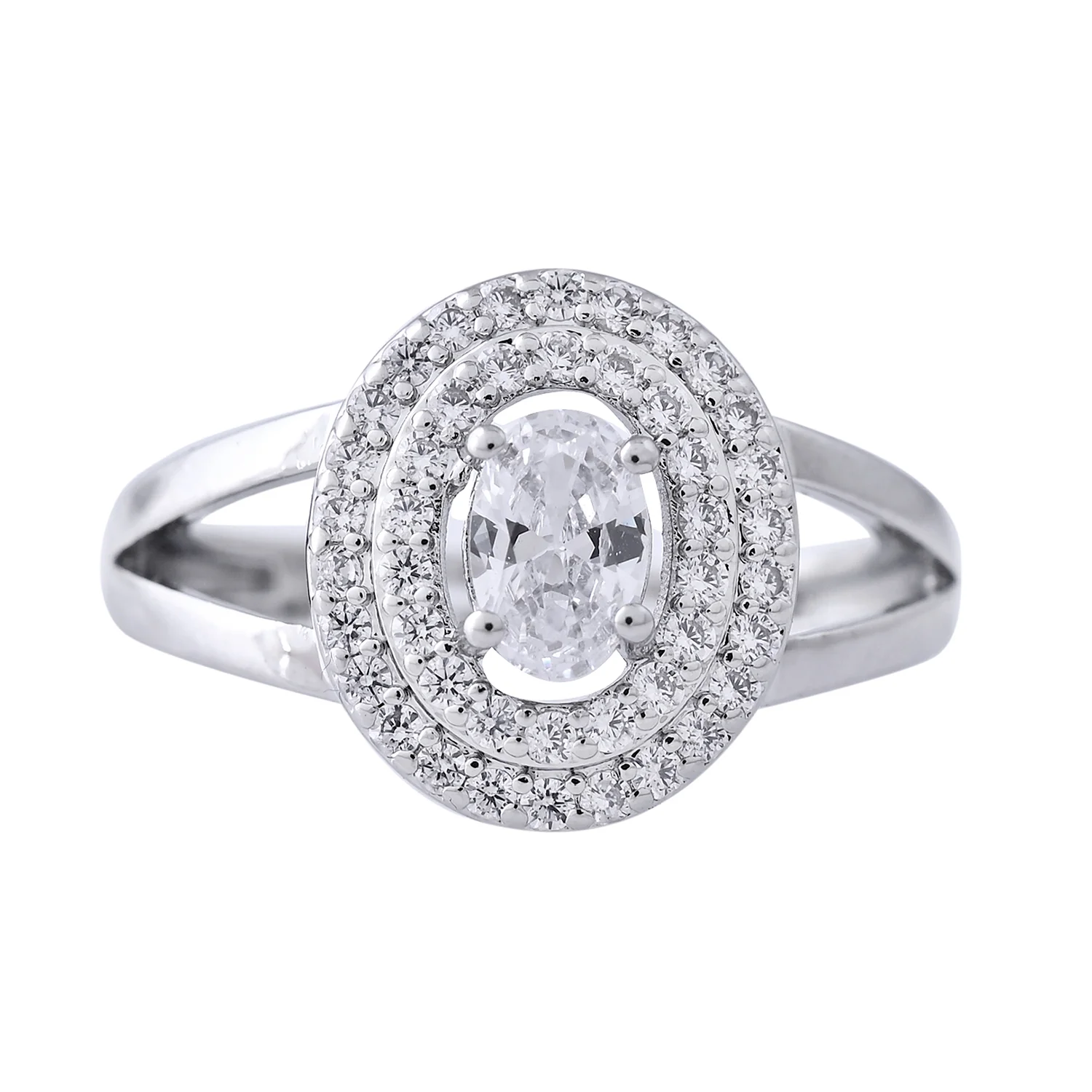 Sparkling Elegance Glitter American Diamond Solitaire Ring - Image 3