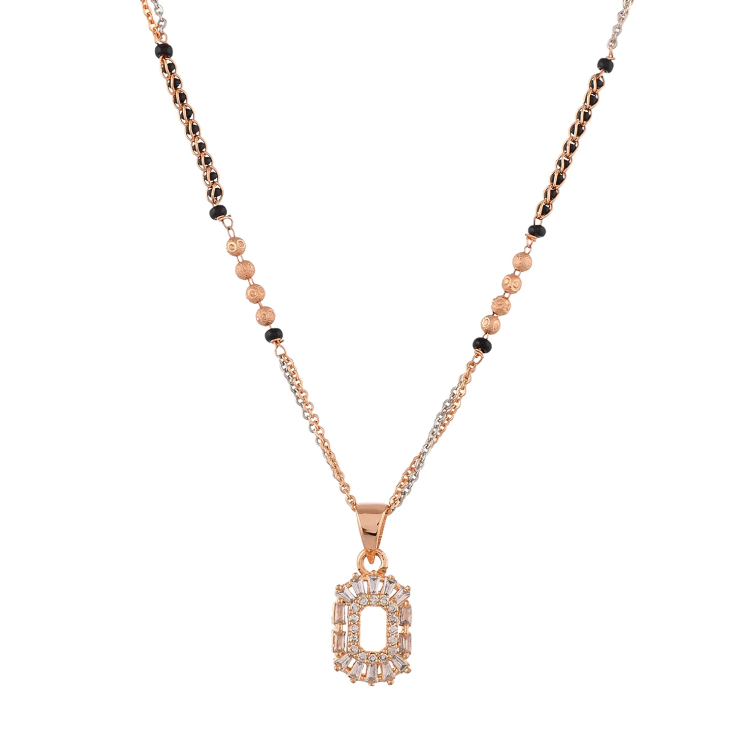 Sparkling Elegance Gold Plated Cz Mangalsutra - Image 3