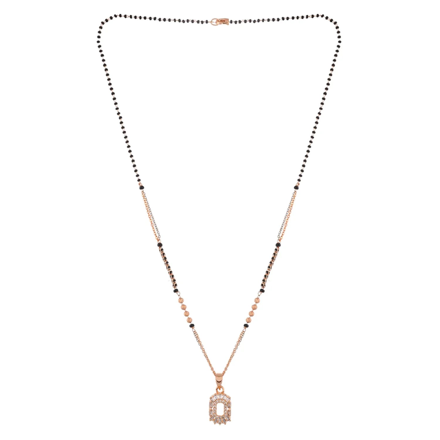 Sparkling Elegance Gold Plated Cz Mangalsutra - Image 4