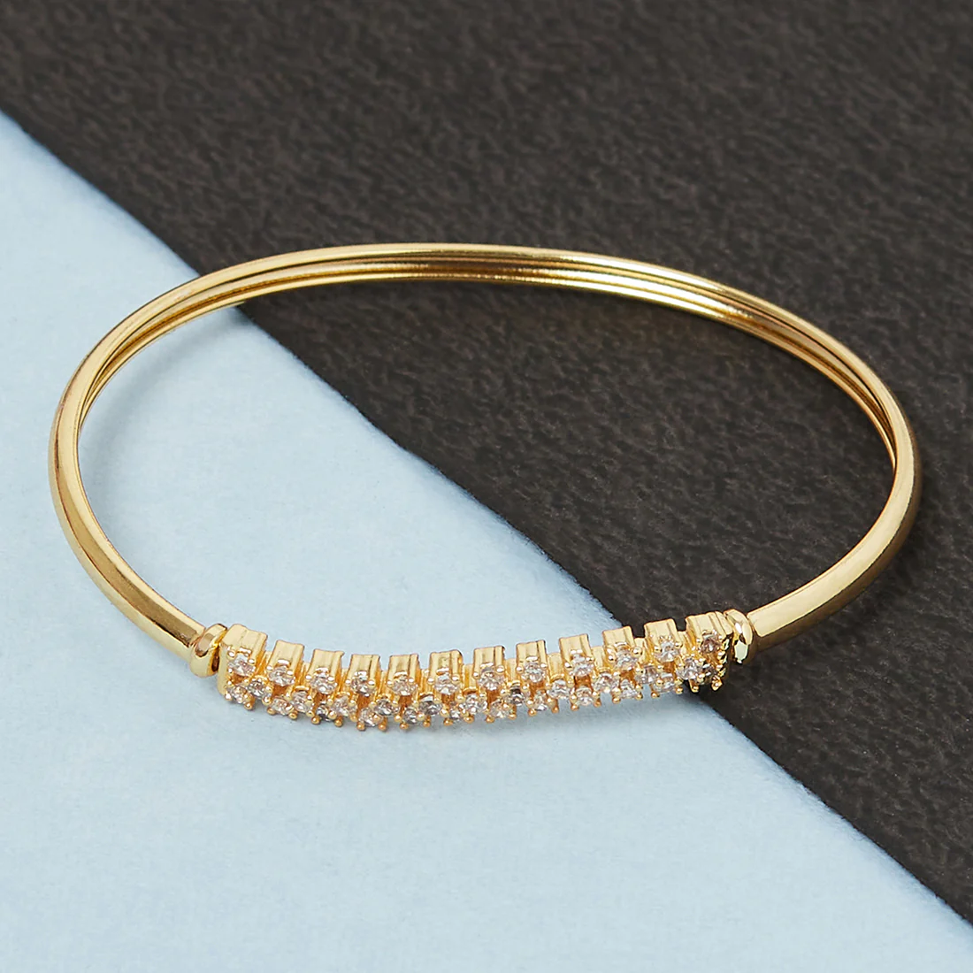 Sparkling Elegance Gold Plated Slender Bracelet