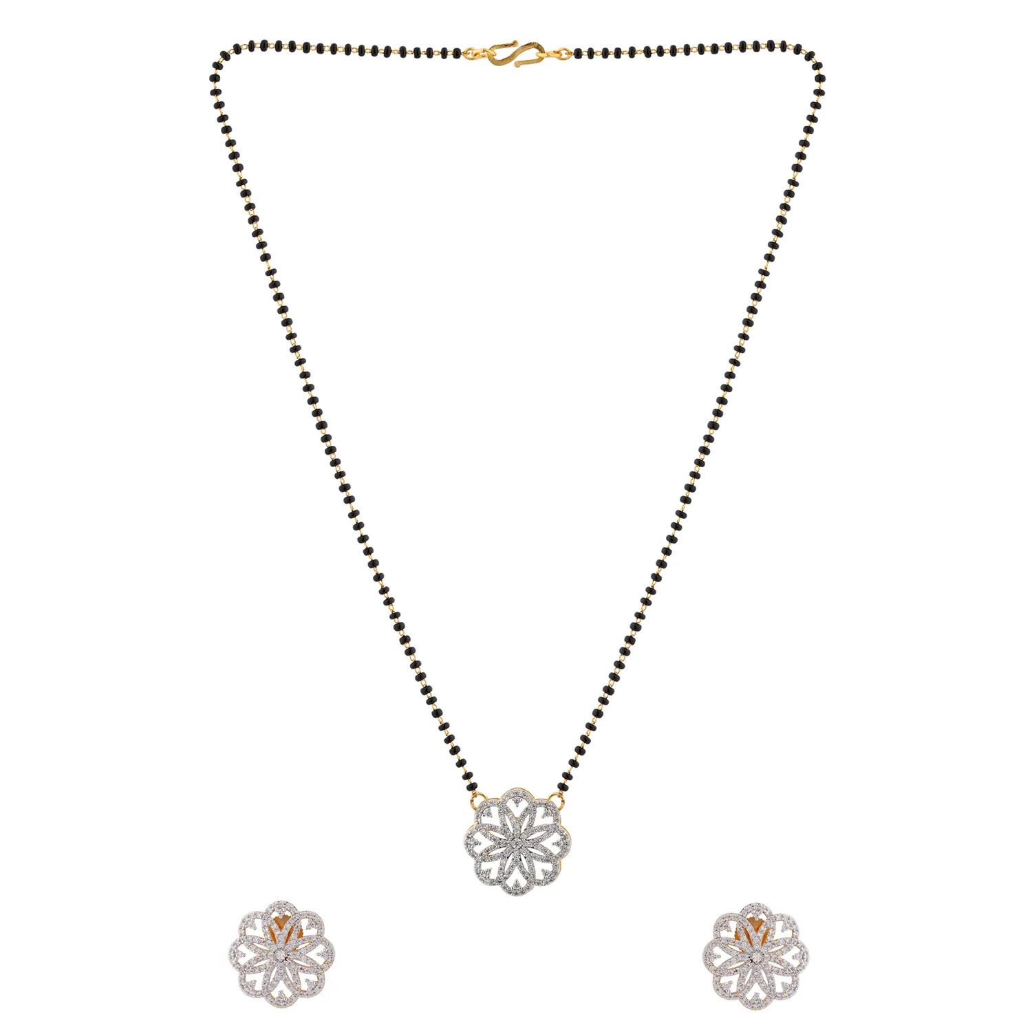 Sparkling Elegance Golden Bloom Mangalsutra Gift Set - Image 4