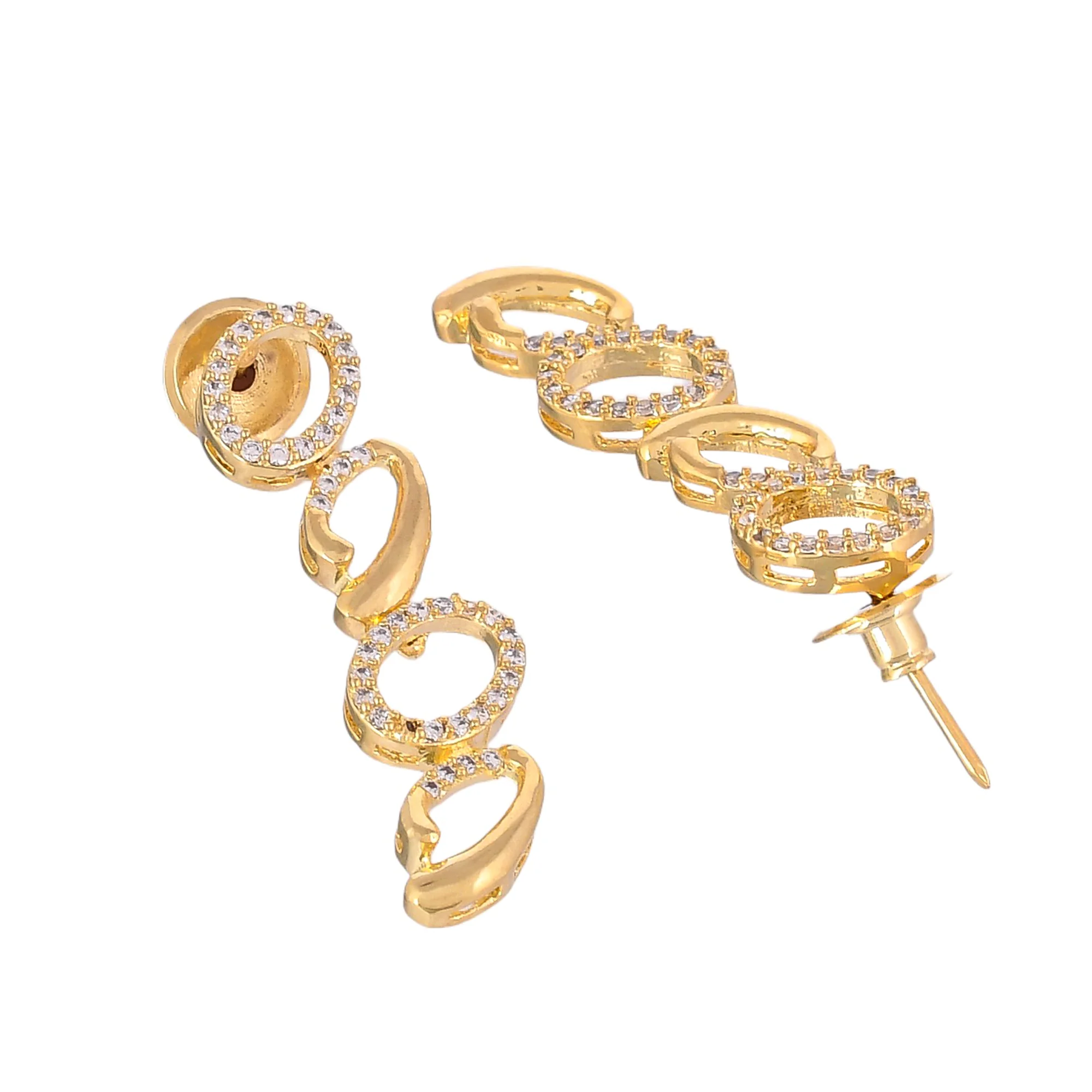Sparkling Elegance Golden Harmony Necklace Set - Image 7