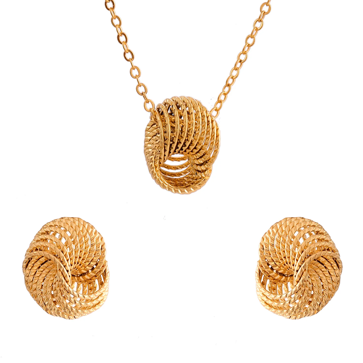 Sparkling Elegance Golden Reverie Pendant Set - Image 3