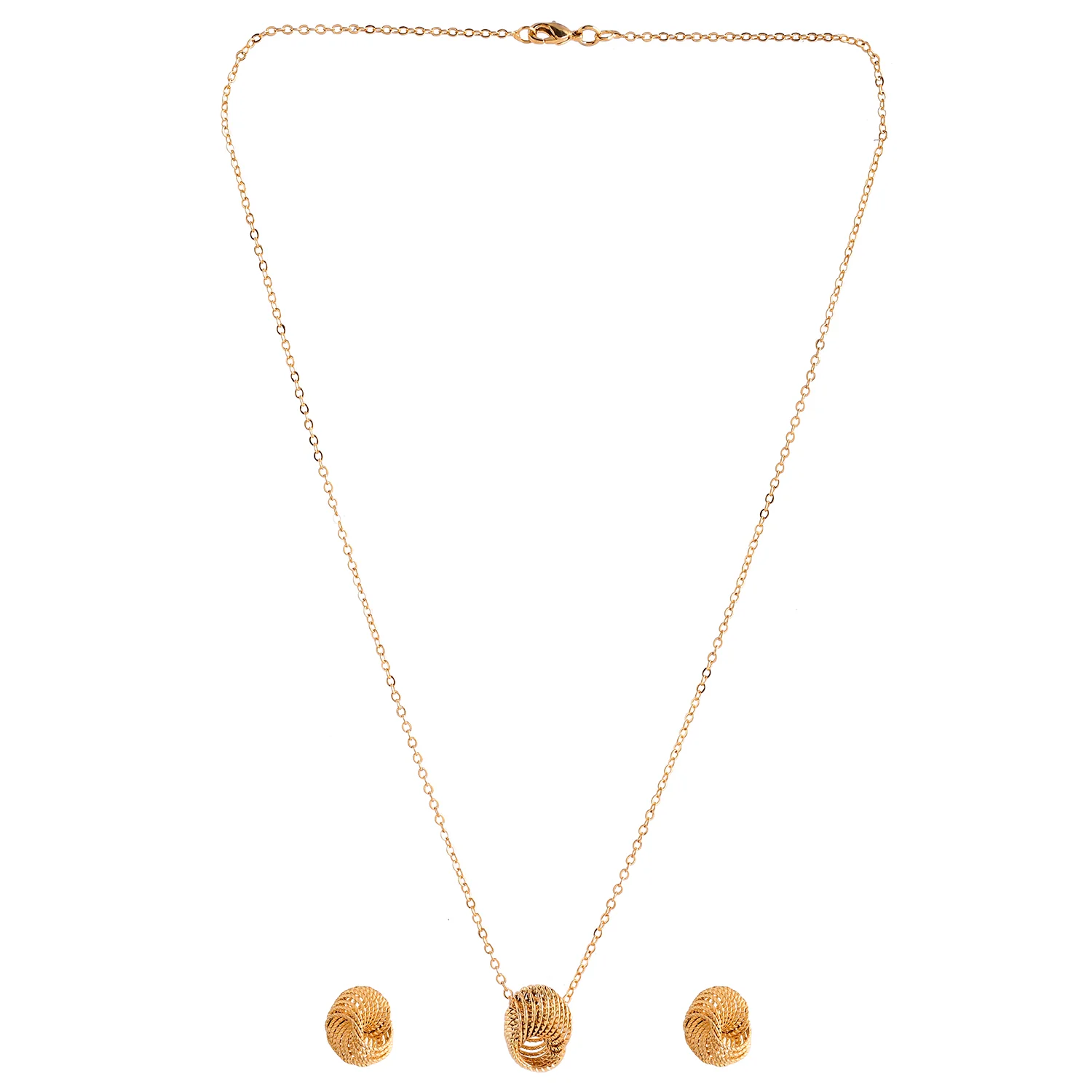 Sparkling Elegance Golden Reverie Pendant Set - Image 4