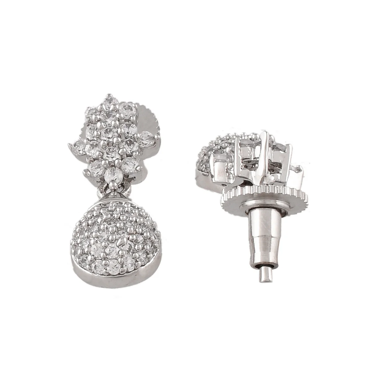 Sparkling Elegance Green and White CZ Jewellery Set - Image 6