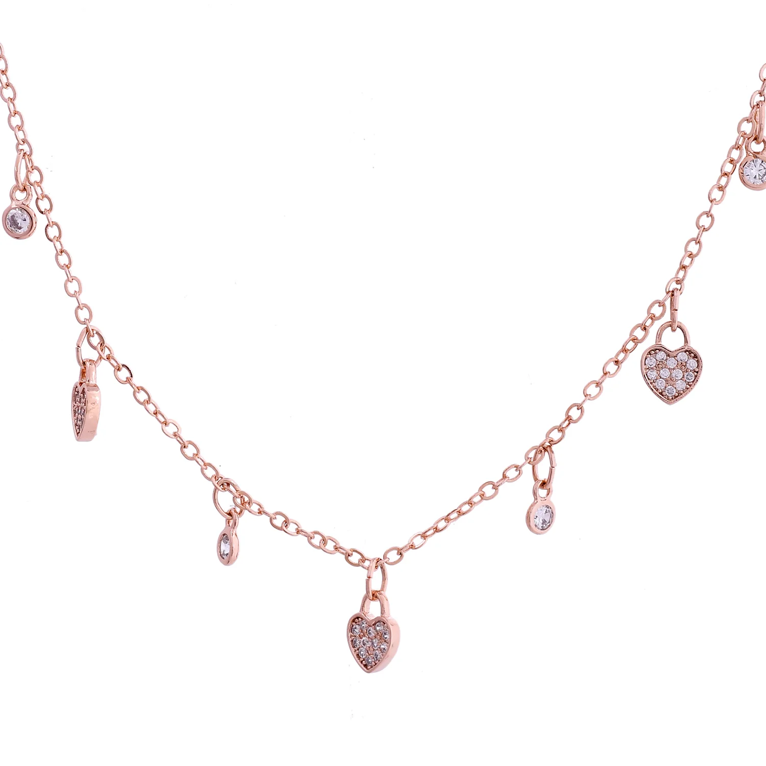 Sparkling Elegance Heart of Joy Charm Necklace - Image 3