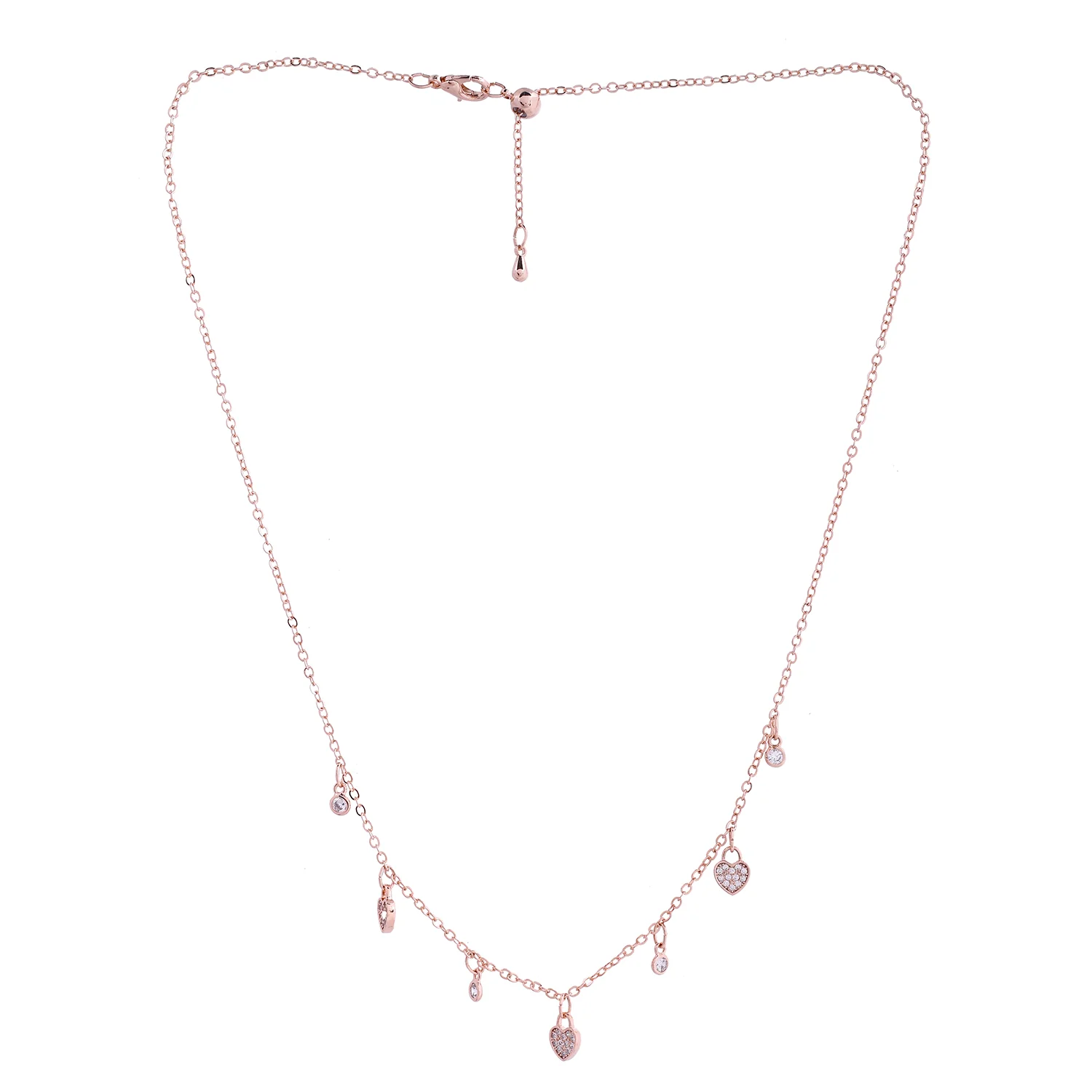 Sparkling Elegance Heart of Joy Charm Necklace - Image 4