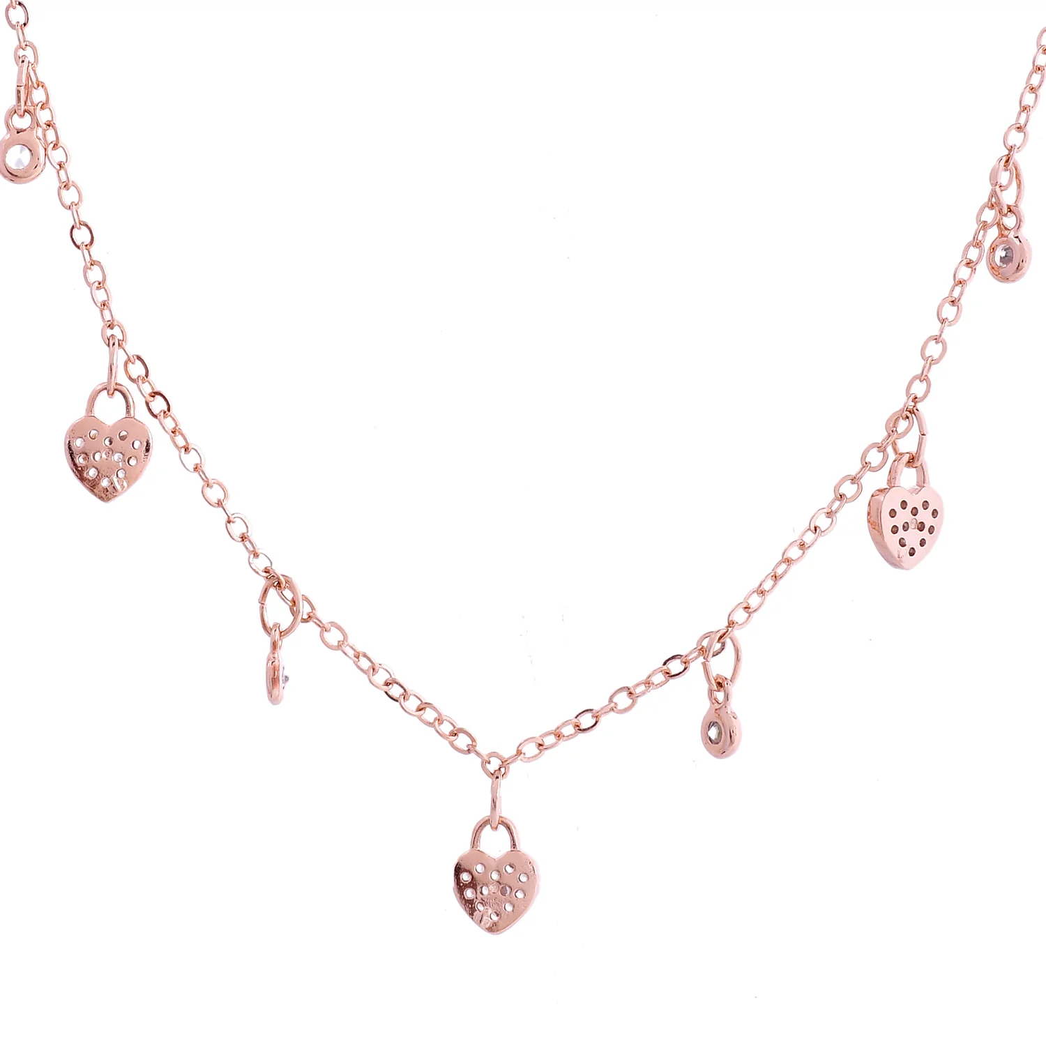 Sparkling Elegance Heart of Joy Charm Necklace - Image 5