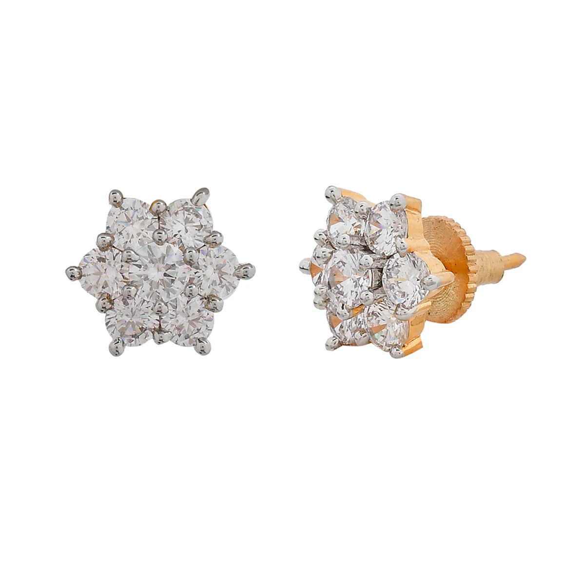 Sparkling Elegance Hexagonal Cz Studded Earrings - Image 4
