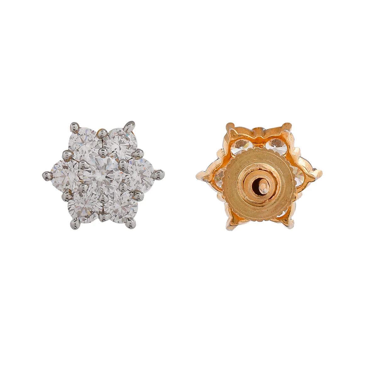 Sparkling Elegance Hexagonal Cz Studded Earrings - Image 5
