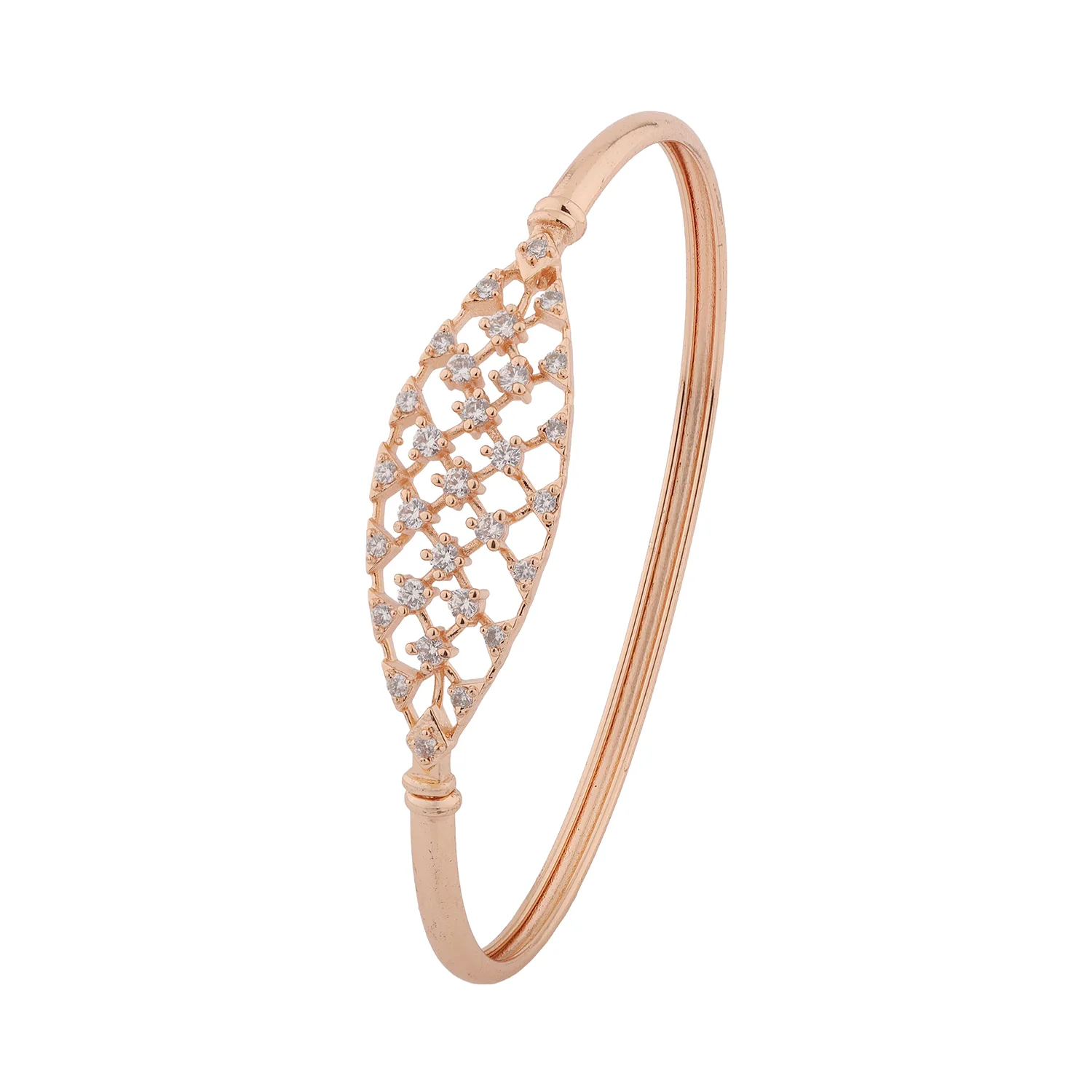 Sparkling Elegance Lattice American Diamond Glow Cz Bracelet - Image 4