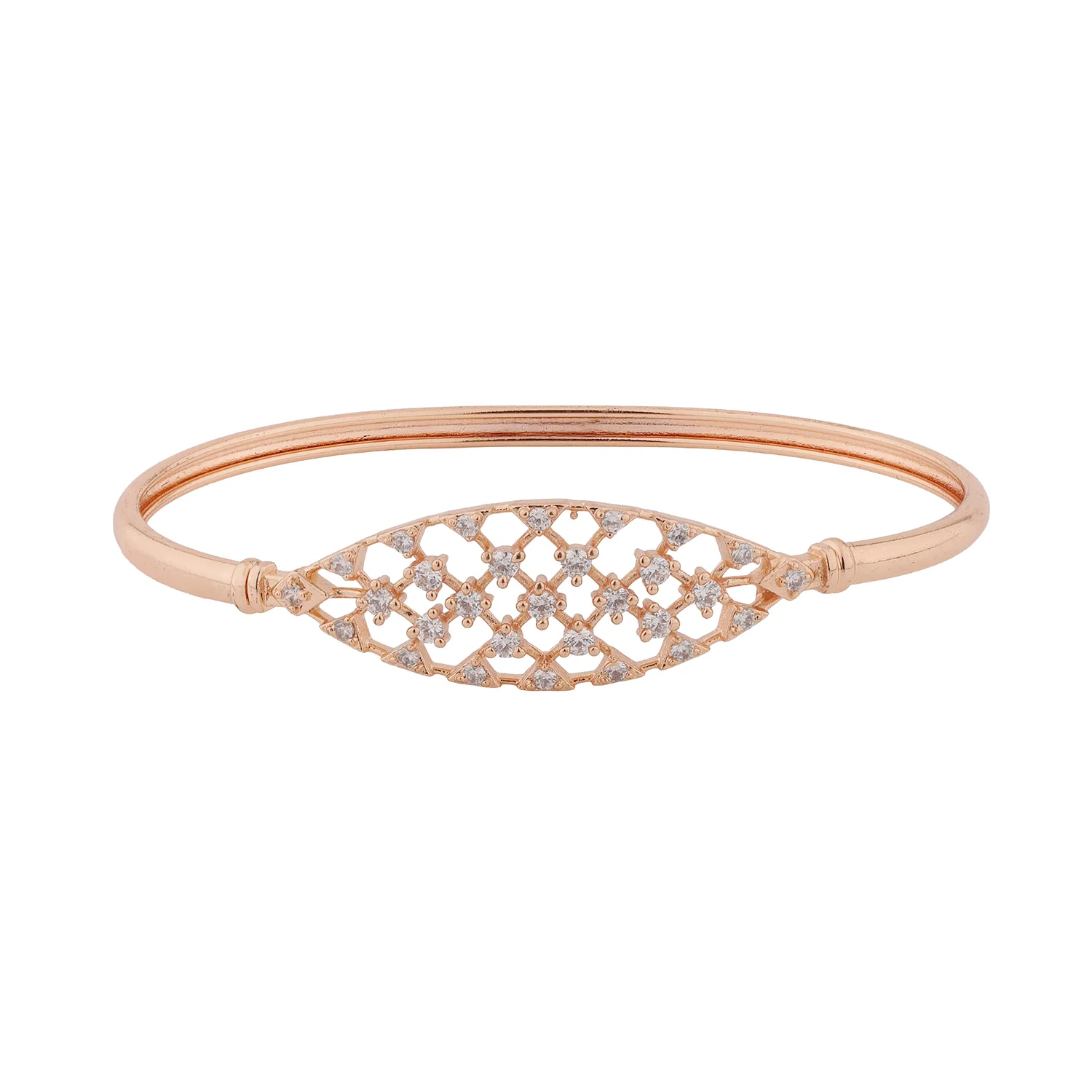 Sparkling Elegance Lattice American Diamond Glow Cz Bracelet - Image 5