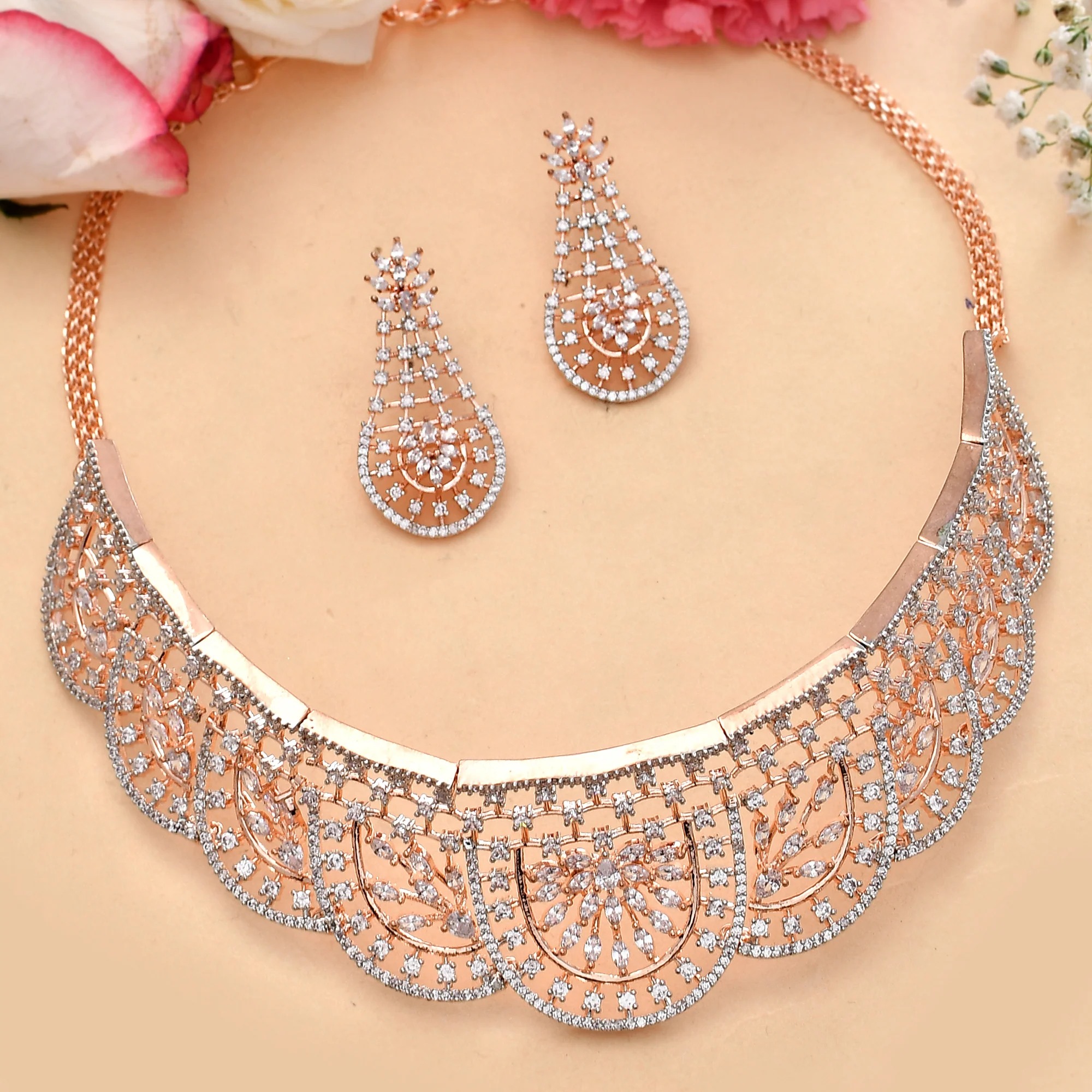 Sparkling Elegance Luxurious Cz Jewellery Set