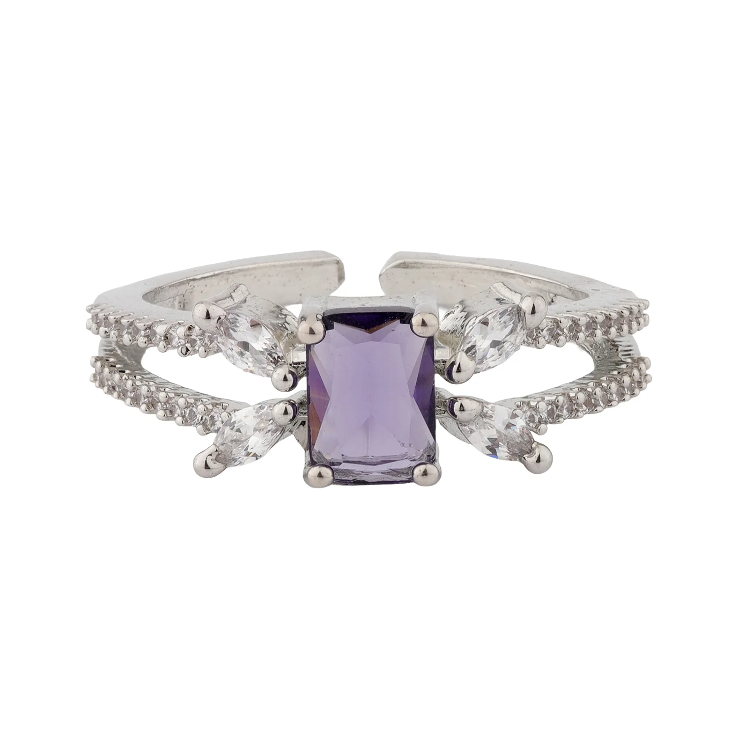 Sparkling Elegance Midnight Glow Statement Ring - Image 3