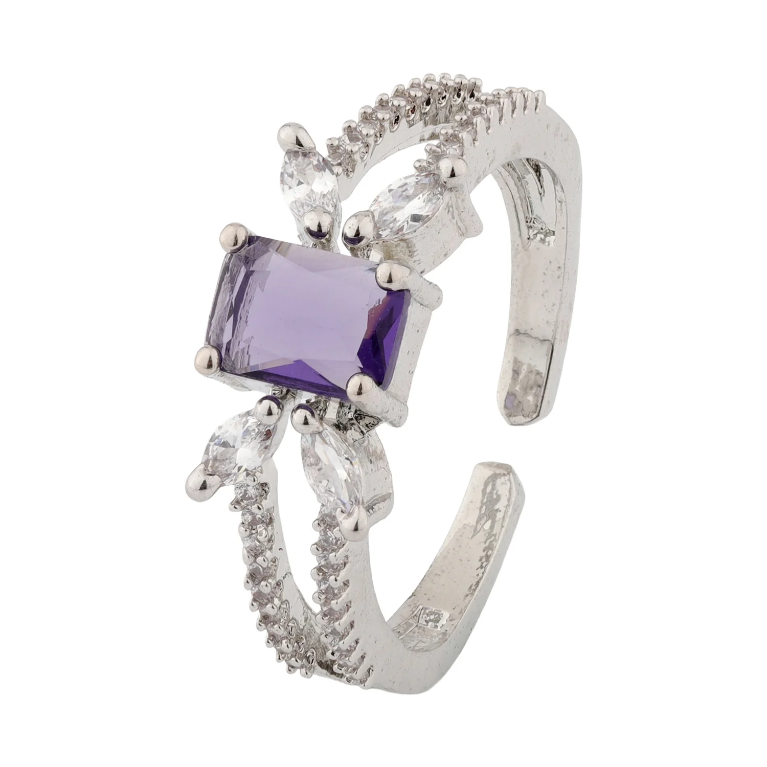 Sparkling Elegance Midnight Glow Statement Ring - Image 5