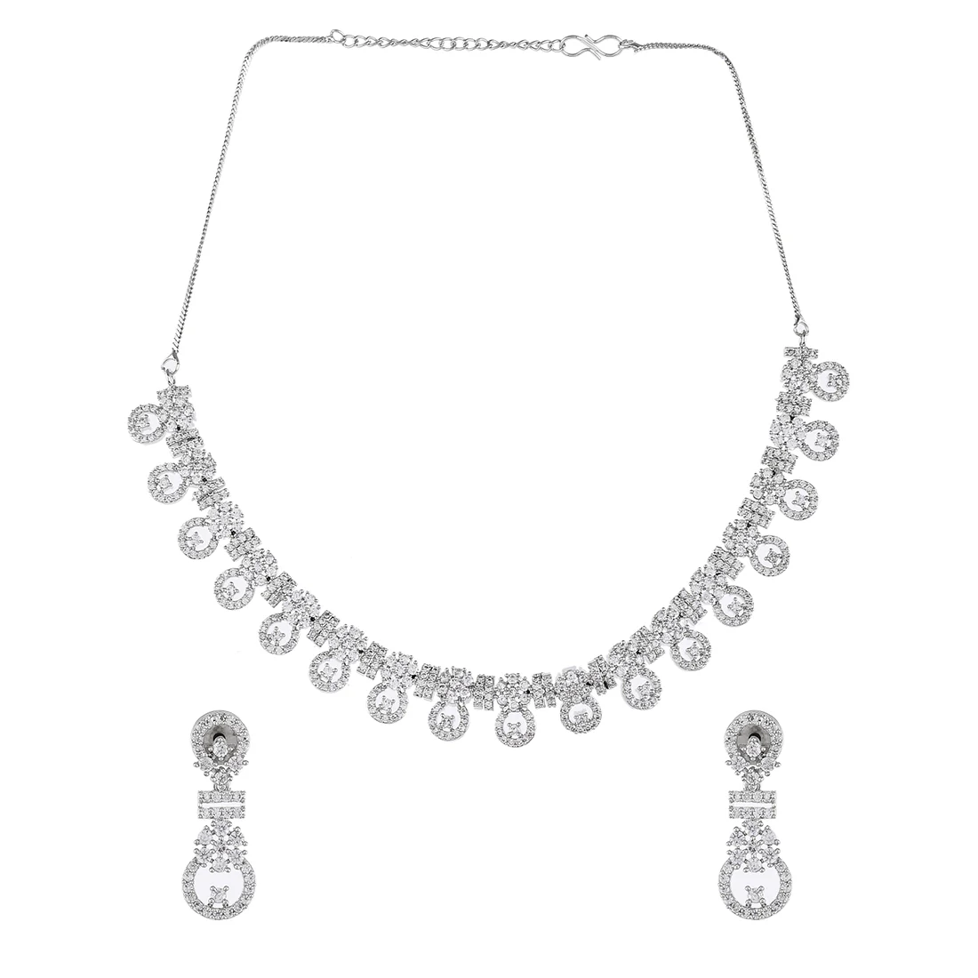 Sparkling Elegance Minimalist CZ Jewellery Set - Image 3