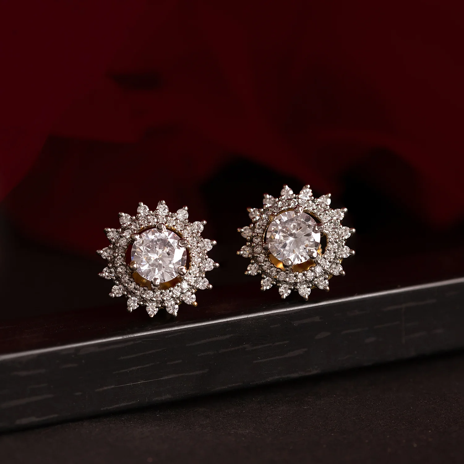 Sparkling Elegance Mirage American Diamond Studs Earrings
