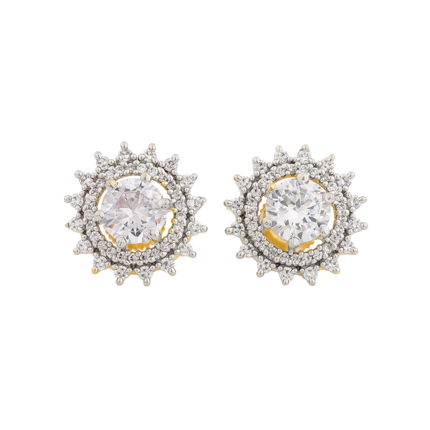 Sparkling Elegance Mirage American Diamond Studs Earrings - Image 4