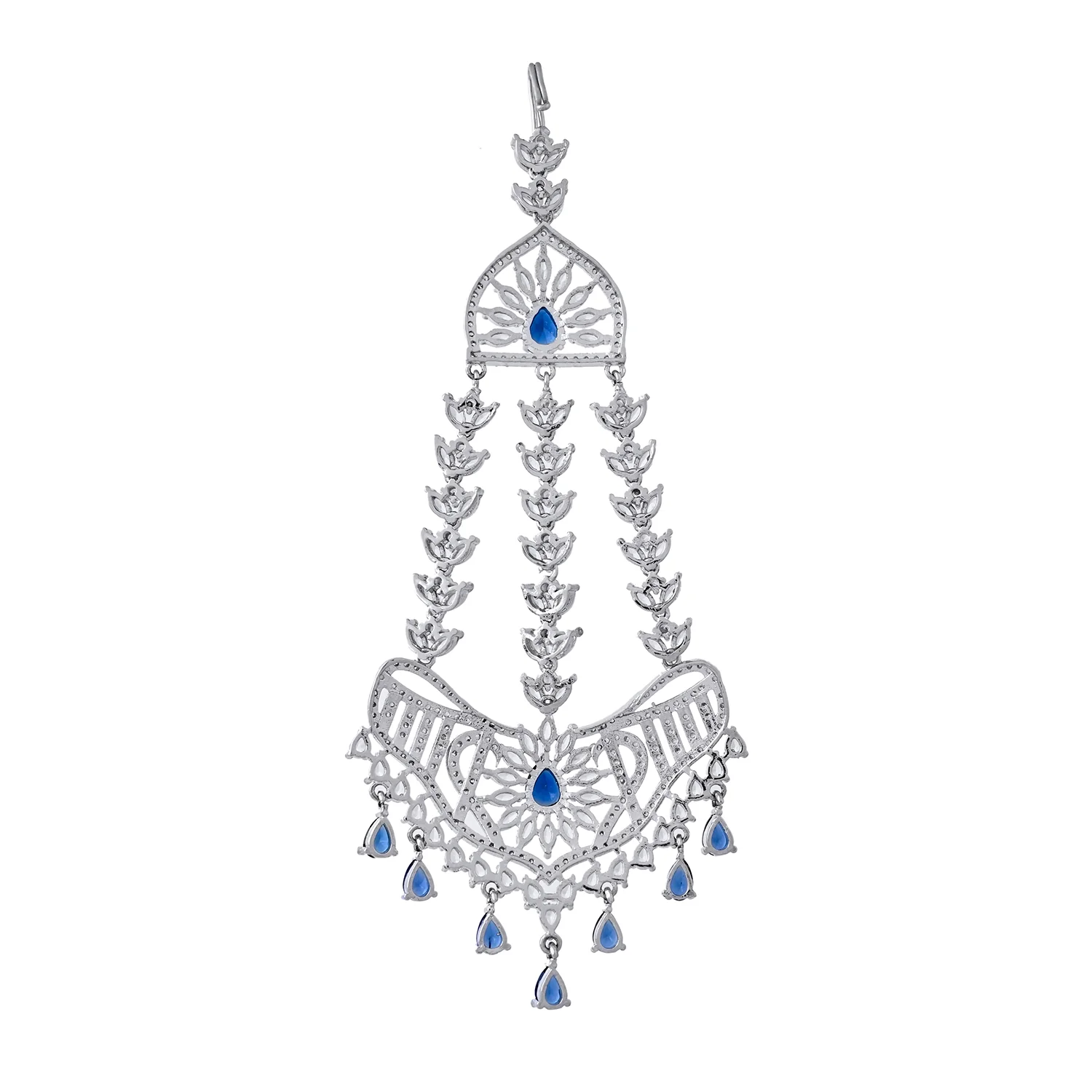 Sparkling Elegance Noor-E-Afreen American Diamond Passa Maang Tikka - Image 4