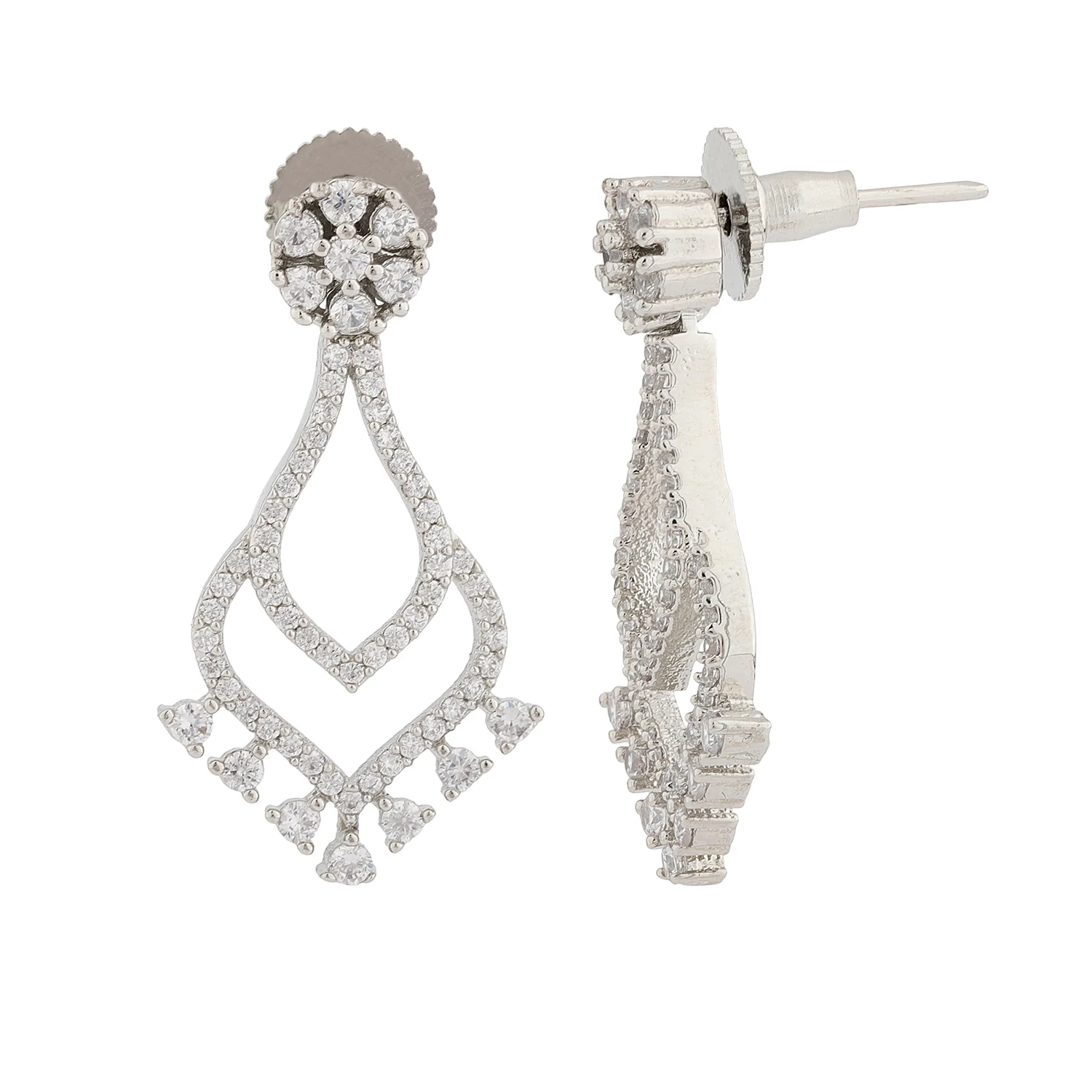 Sparkling Elegance Noor-E-Jewel Dangler Earrings - Image 3