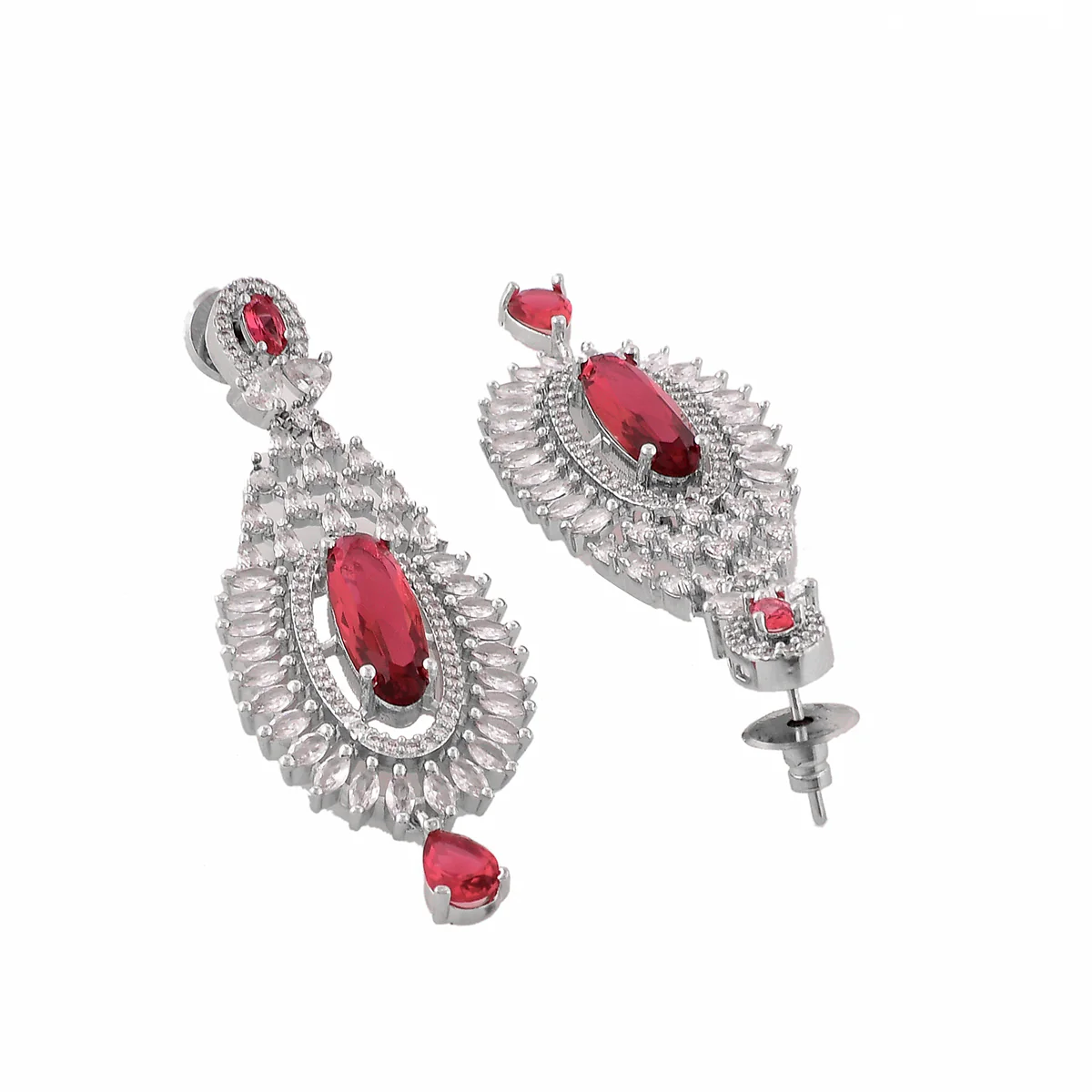 Sparkling Elegance Opulent Oval and Round Cut CZ Jewellery Set - Image 3