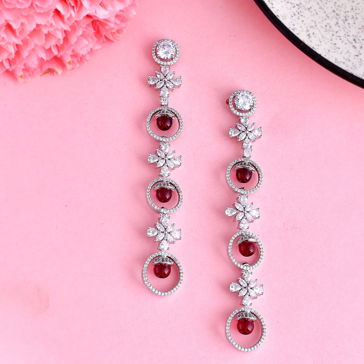 Sparkling Elegance Pear Cut CZ Drop Earrings
