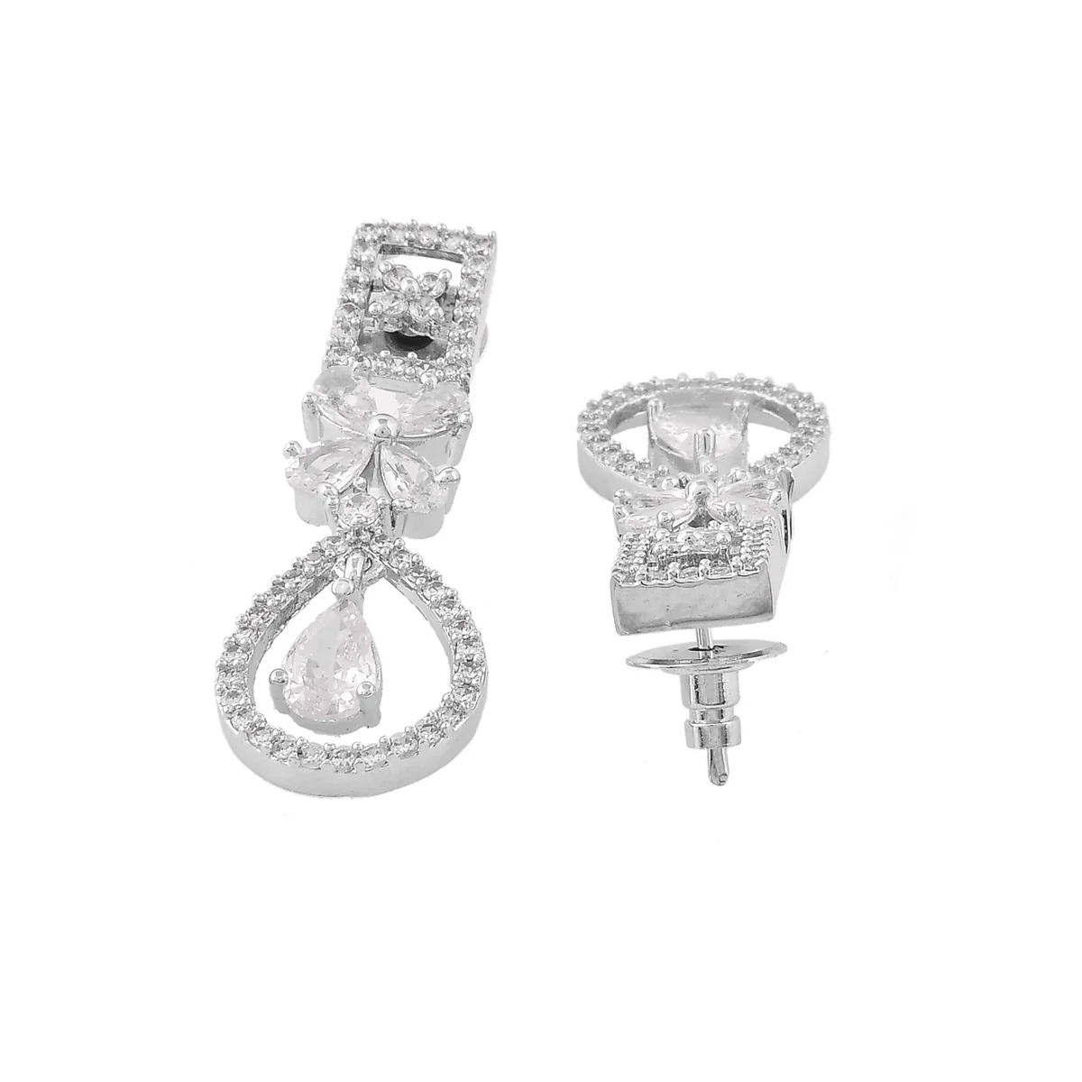 Sparkling Elegance Pear Cut CZ Jewellery Set - Image 3