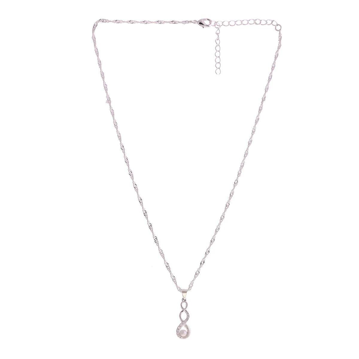 Sparkling Elegance Pearl Adorned Classic Pendant - Image 3