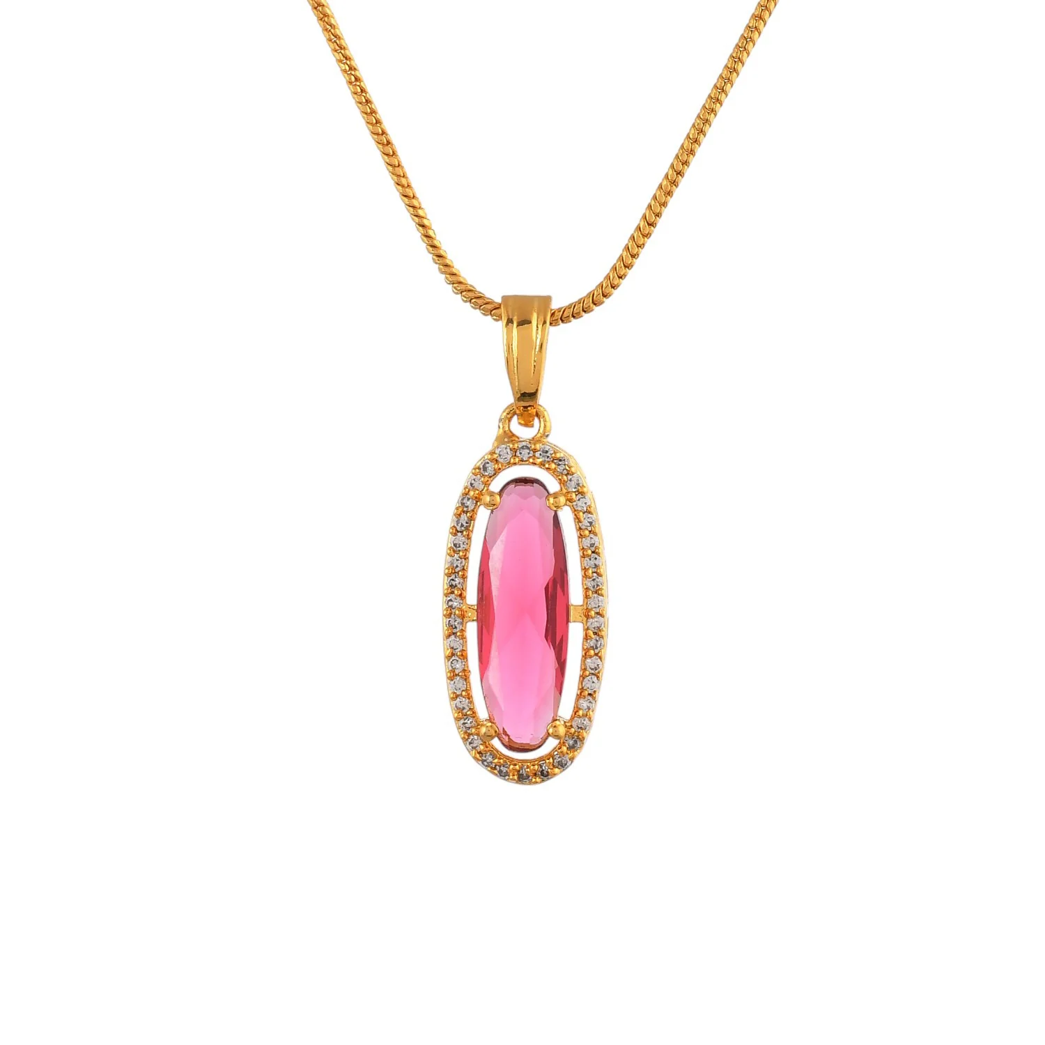 Sparkling Elegance Pink Azure Radiance Pendant Set - Image 6