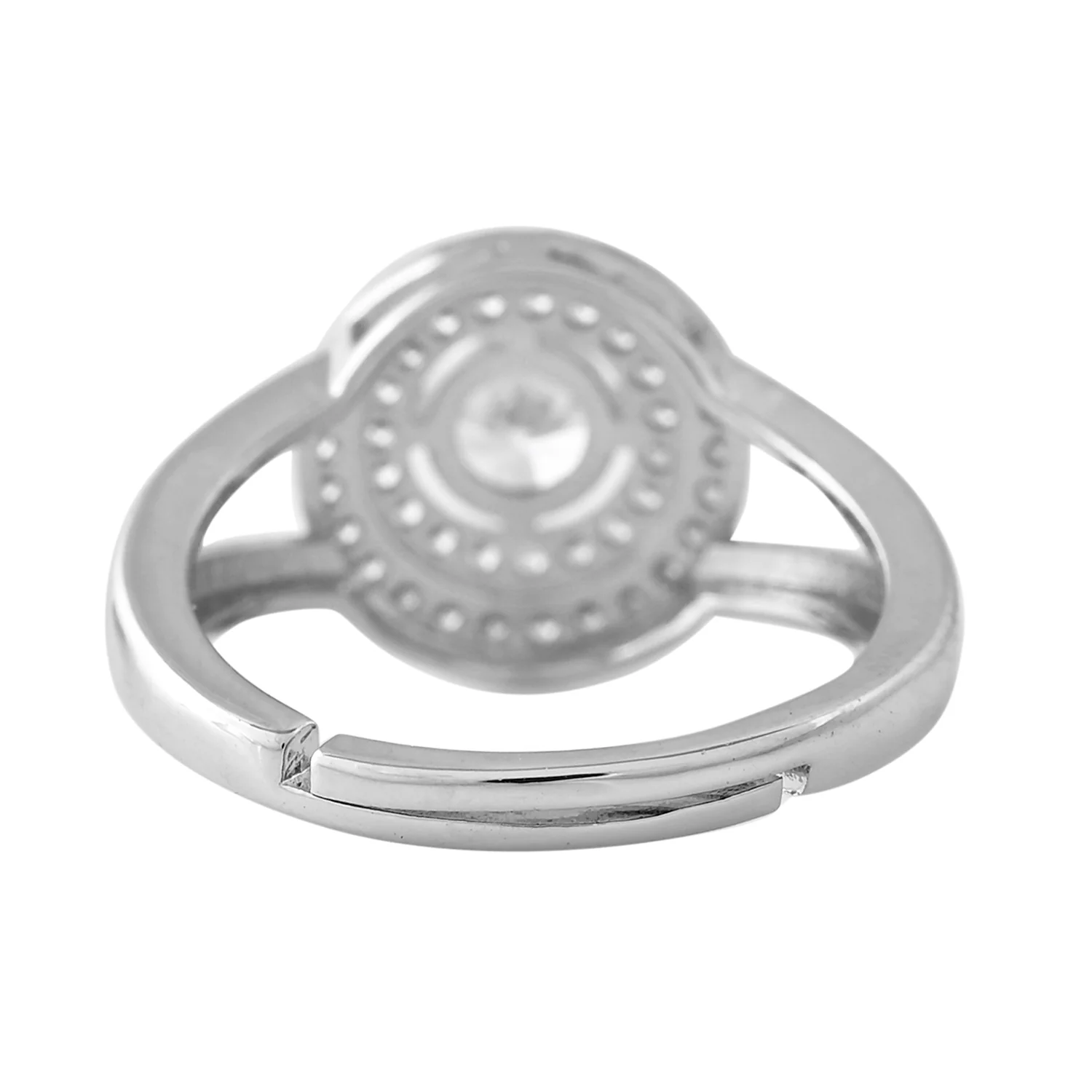 Sparkling Elegance Prismatic American Diamond Solitaire Ring - Image 5