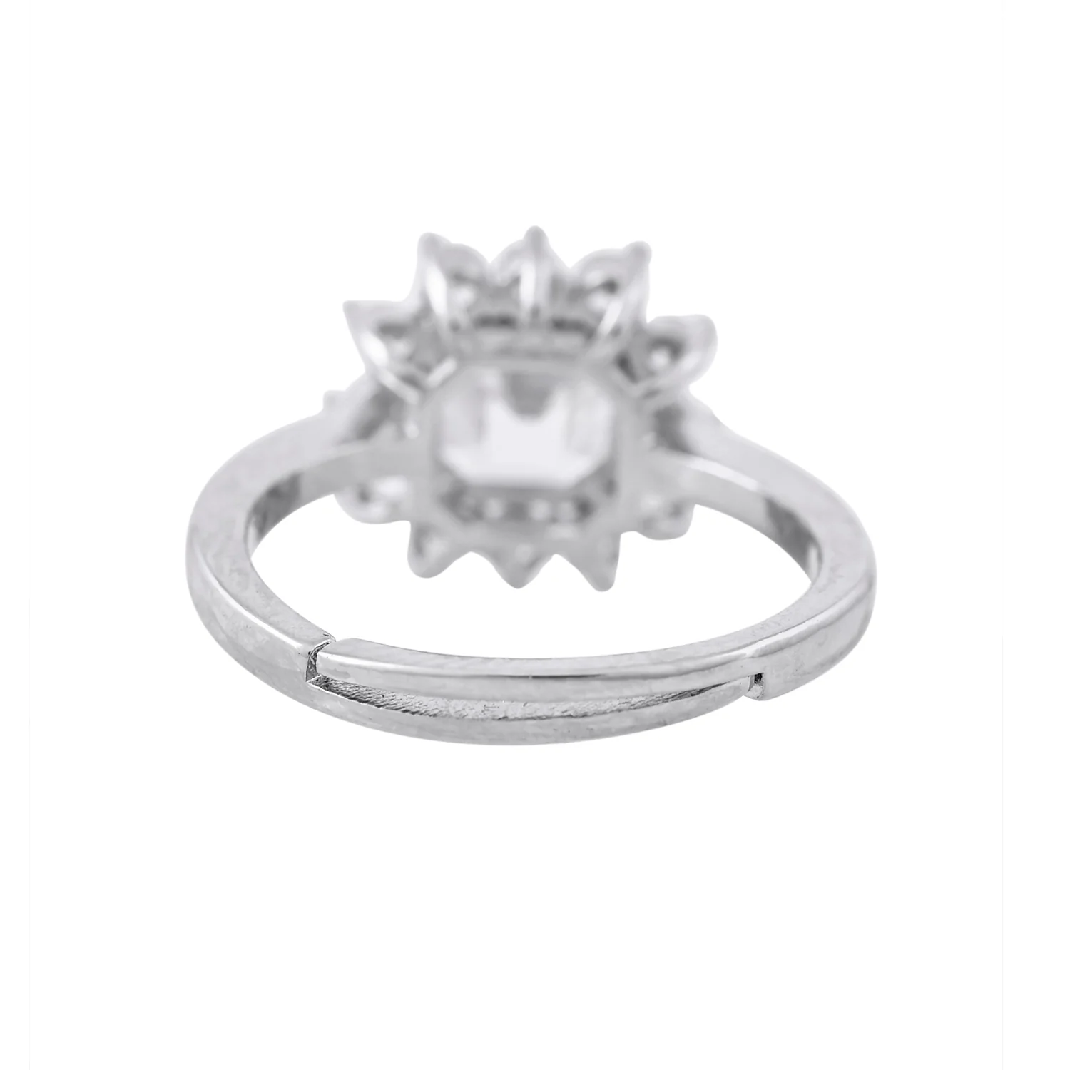 Sparkling Elegance Prismatic Beauty American Diamond Solitaire Ring - Image 5