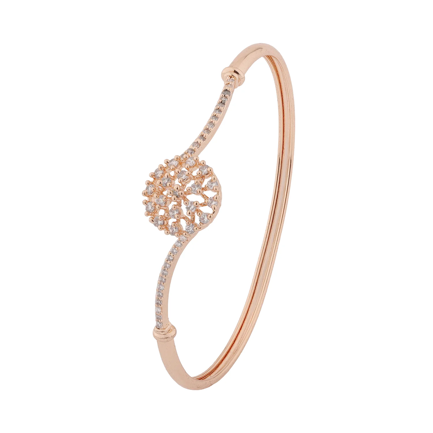 Sparkling Elegance Radiant Bloom American Diamond Cz Bracelet - Image 4