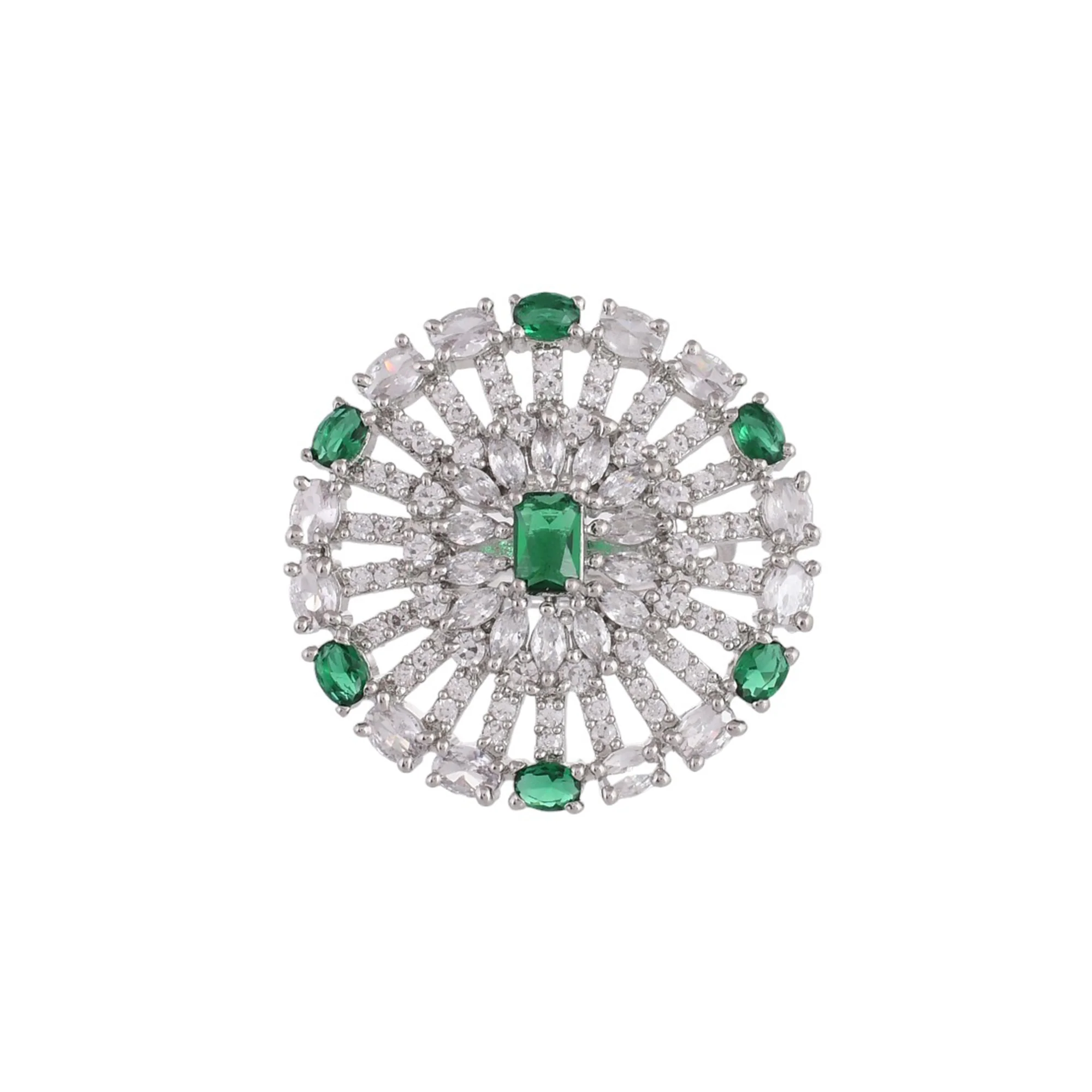 Sparkling Elegance Radiant Emerald Ring - Image 4