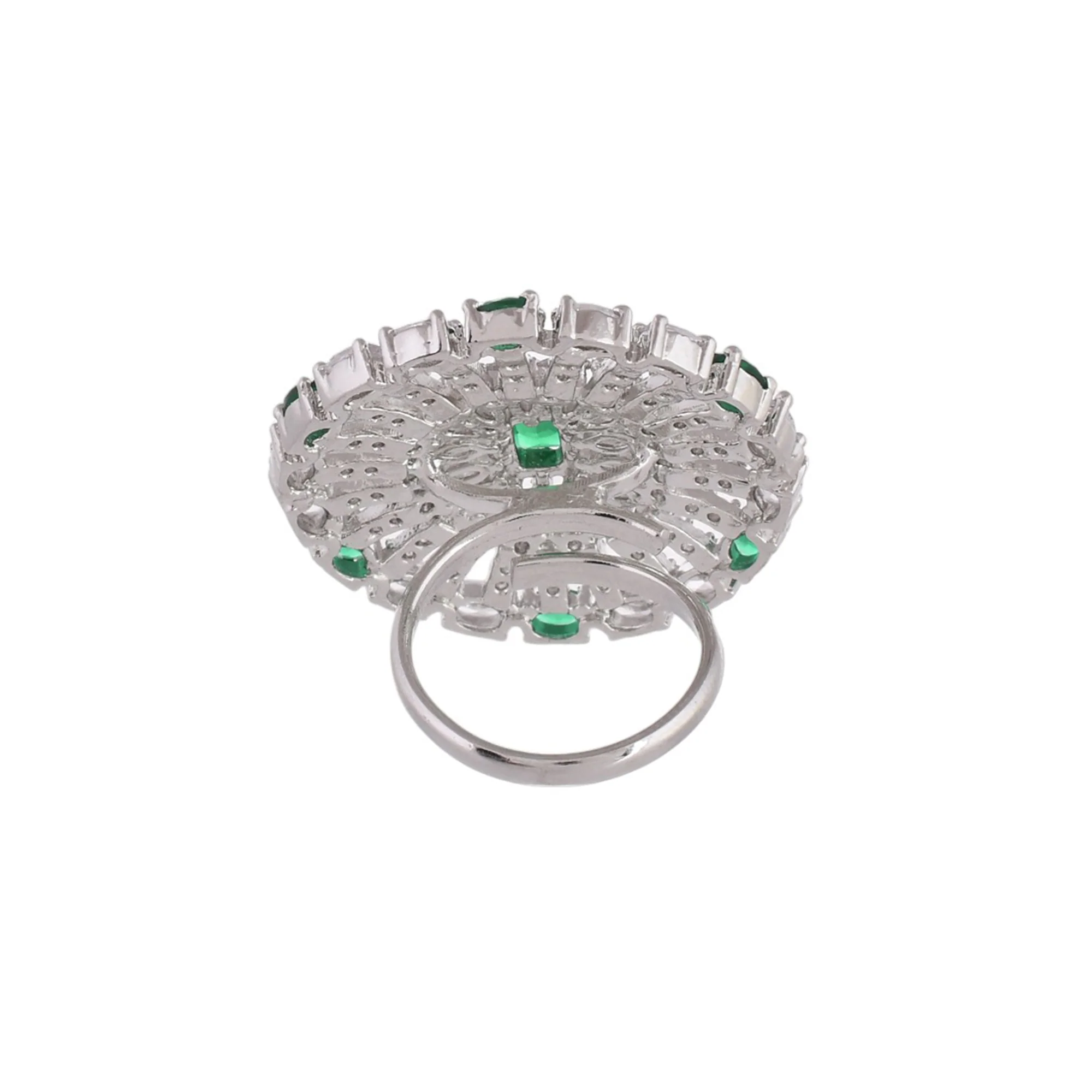 Sparkling Elegance Radiant Emerald Ring - Image 5