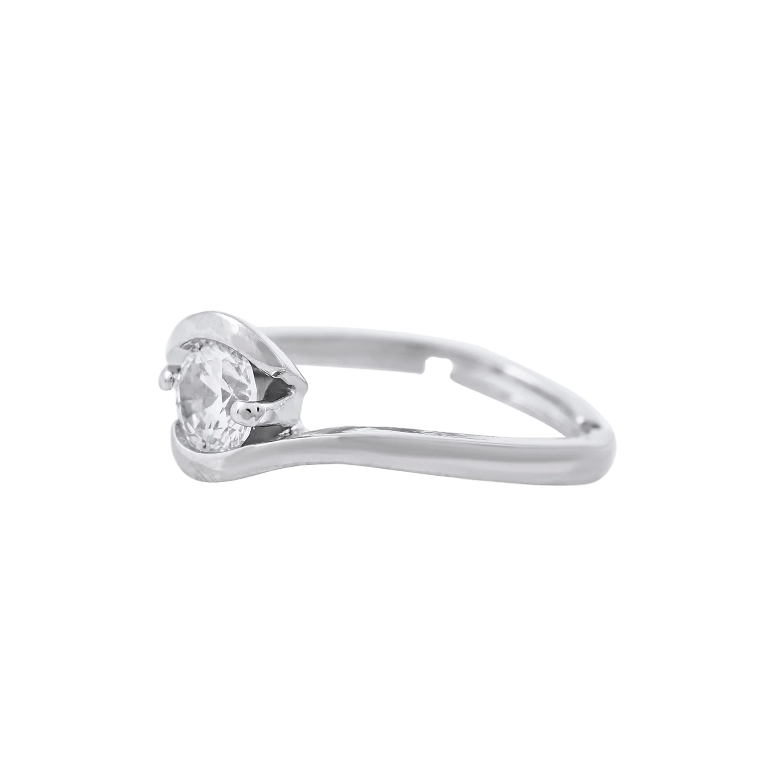 Sparkling Elegance Radiant Grace American Diamond Solitaire Ring - Image 4