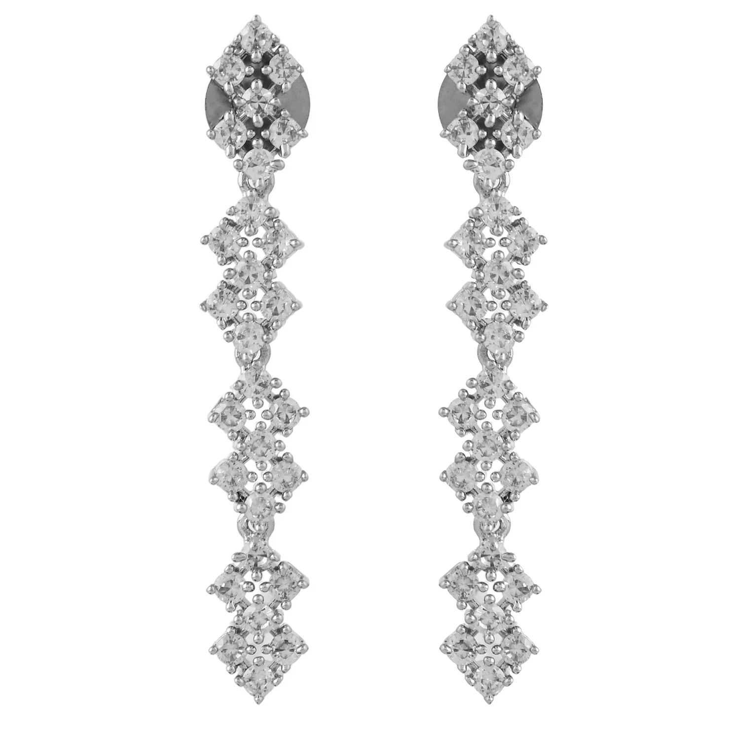 Sparkling Elegance Radiant Luxe American Diamond Necklace Set - Image 6