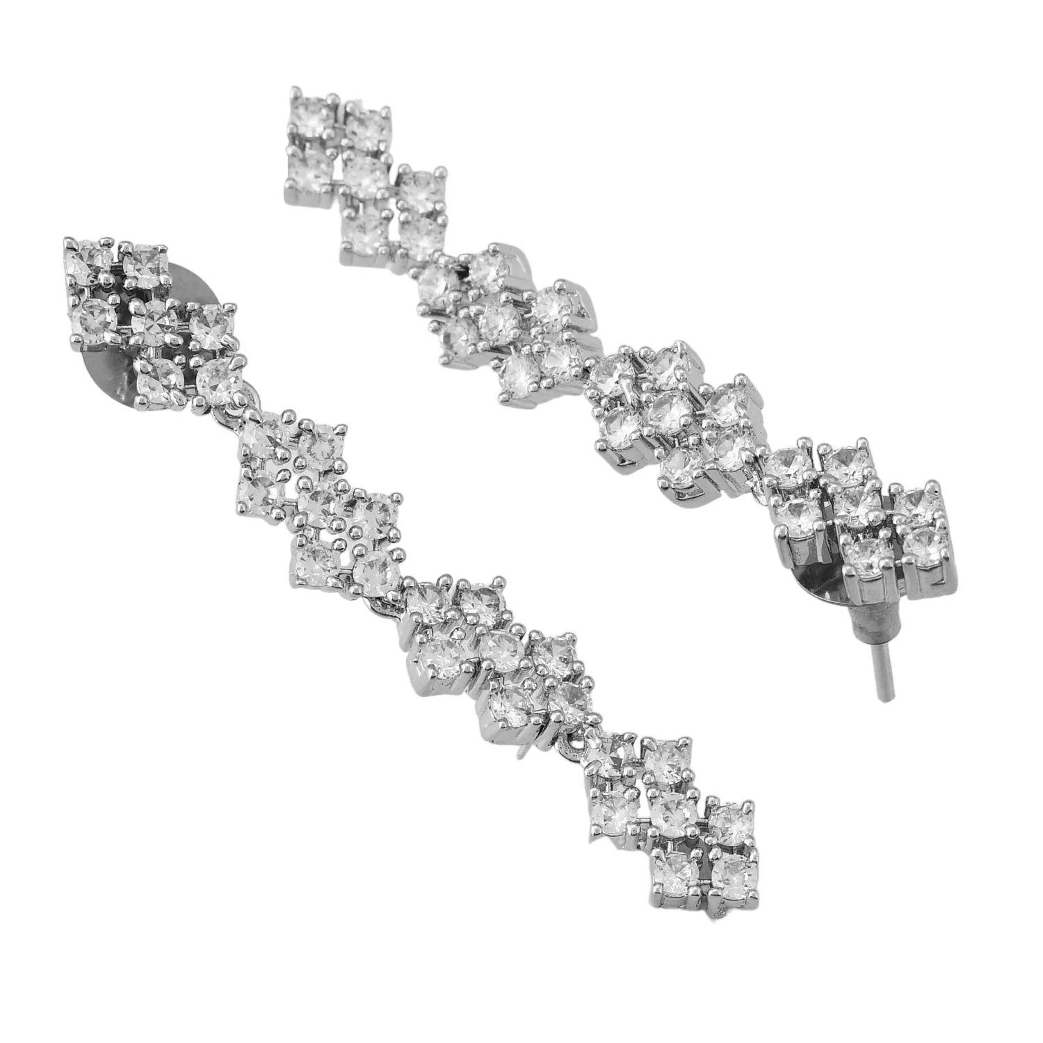 Sparkling Elegance Radiant Luxe American Diamond Necklace Set - Image 7