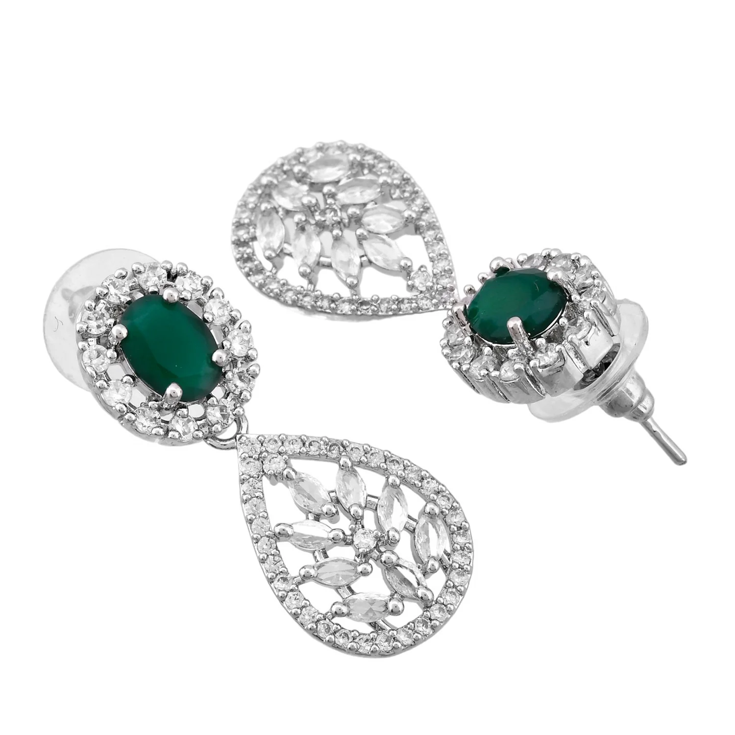 Sparkling Elegance Radiant Reverie American Diamond Necklace Set - Image 7