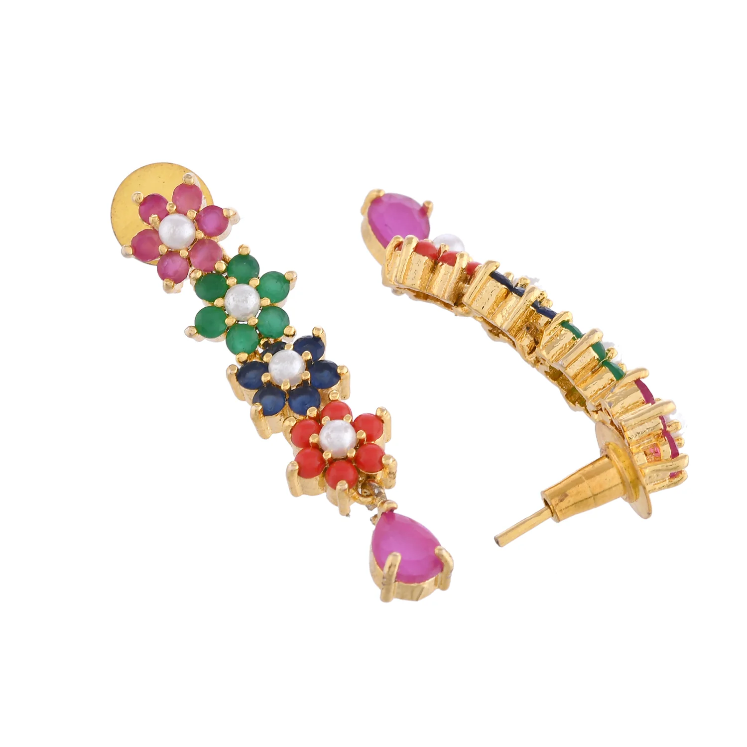 Sparkling Elegance Rangila Mosaic Necklace Set - Image 3