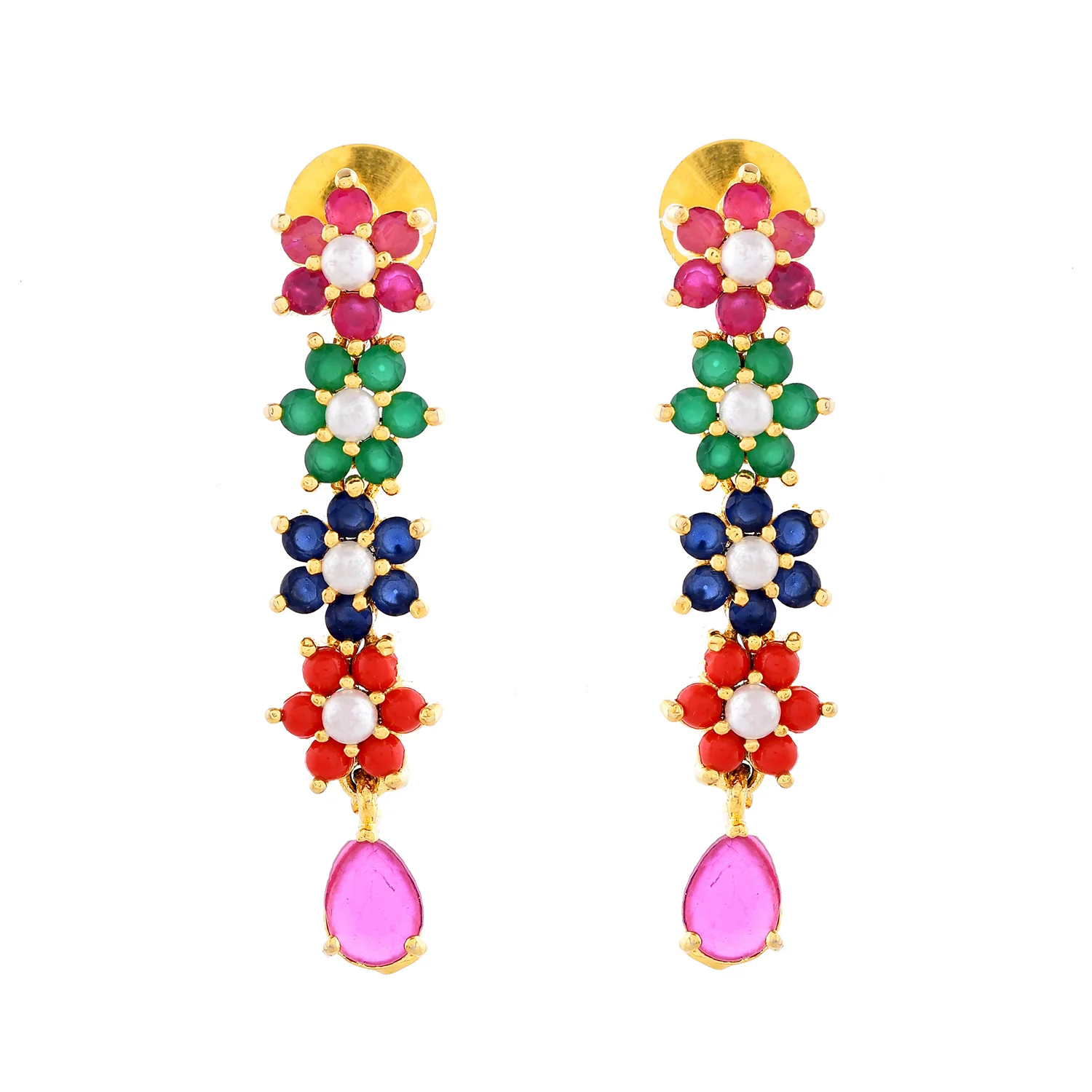 Sparkling Elegance Rangila Mosaic Necklace Set - Image 4
