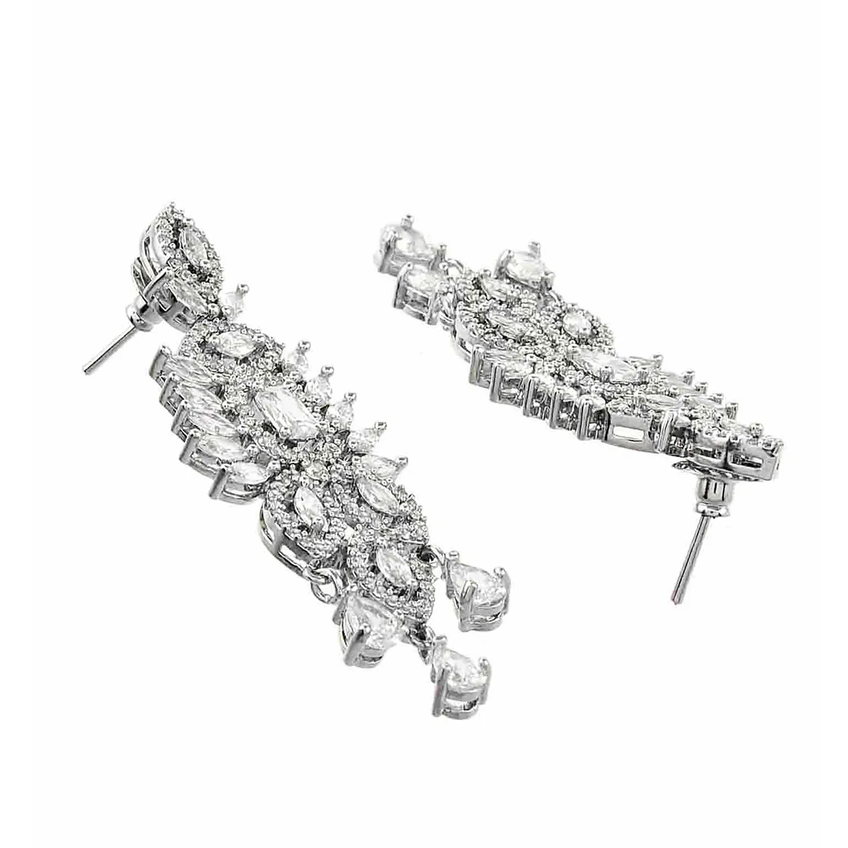 Sparkling Opulence Rectangle Cut Jewellery Set - Image 5