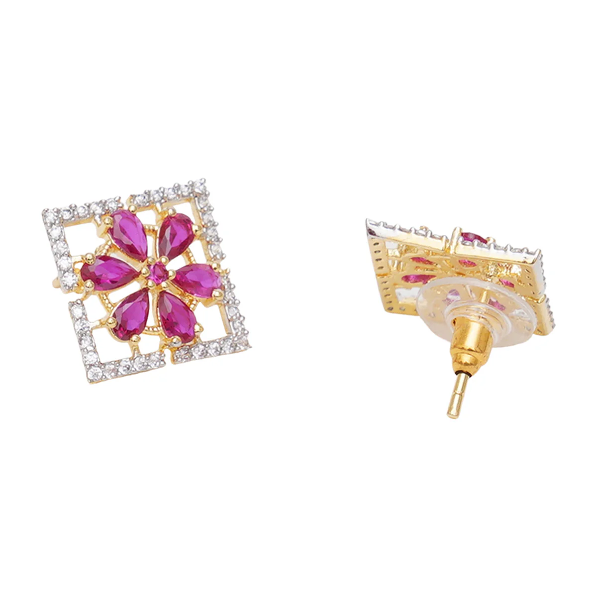 Sparkling Elegance Red Zirconia Gemstones Mangalsutra Set - Image 5