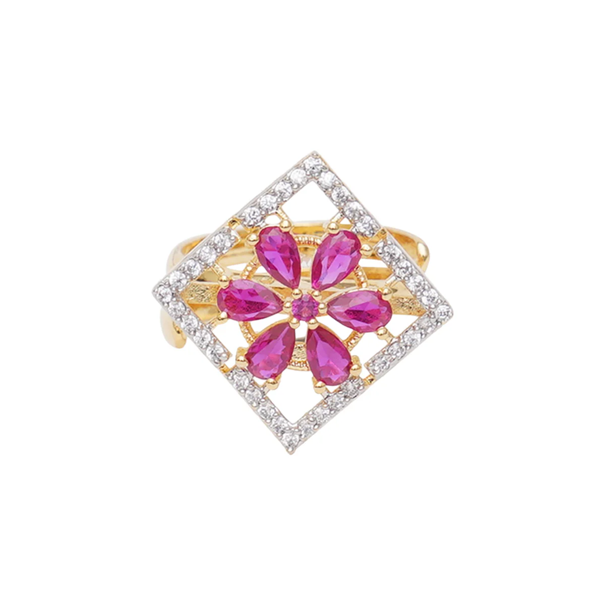 Sparkling Elegance Red Zirconia Gemstones Mangalsutra Set - Image 6